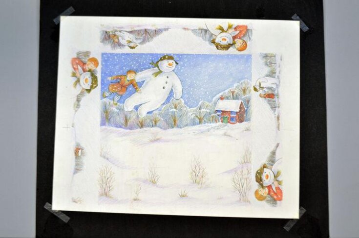 'The Snowman' plaster casting moulds illustrations image
