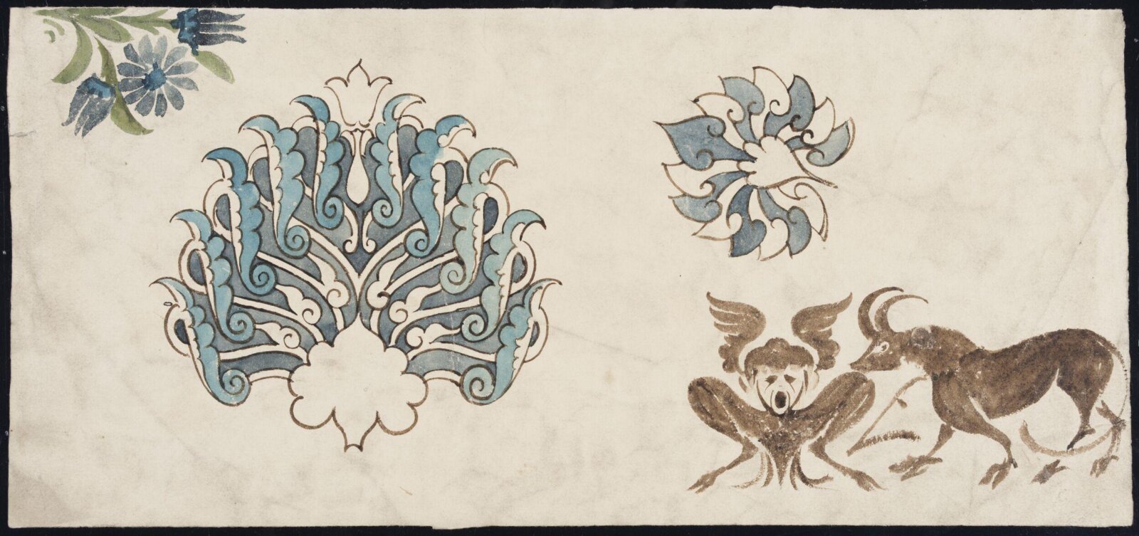 Drawing, William De Morgan, late 19th century