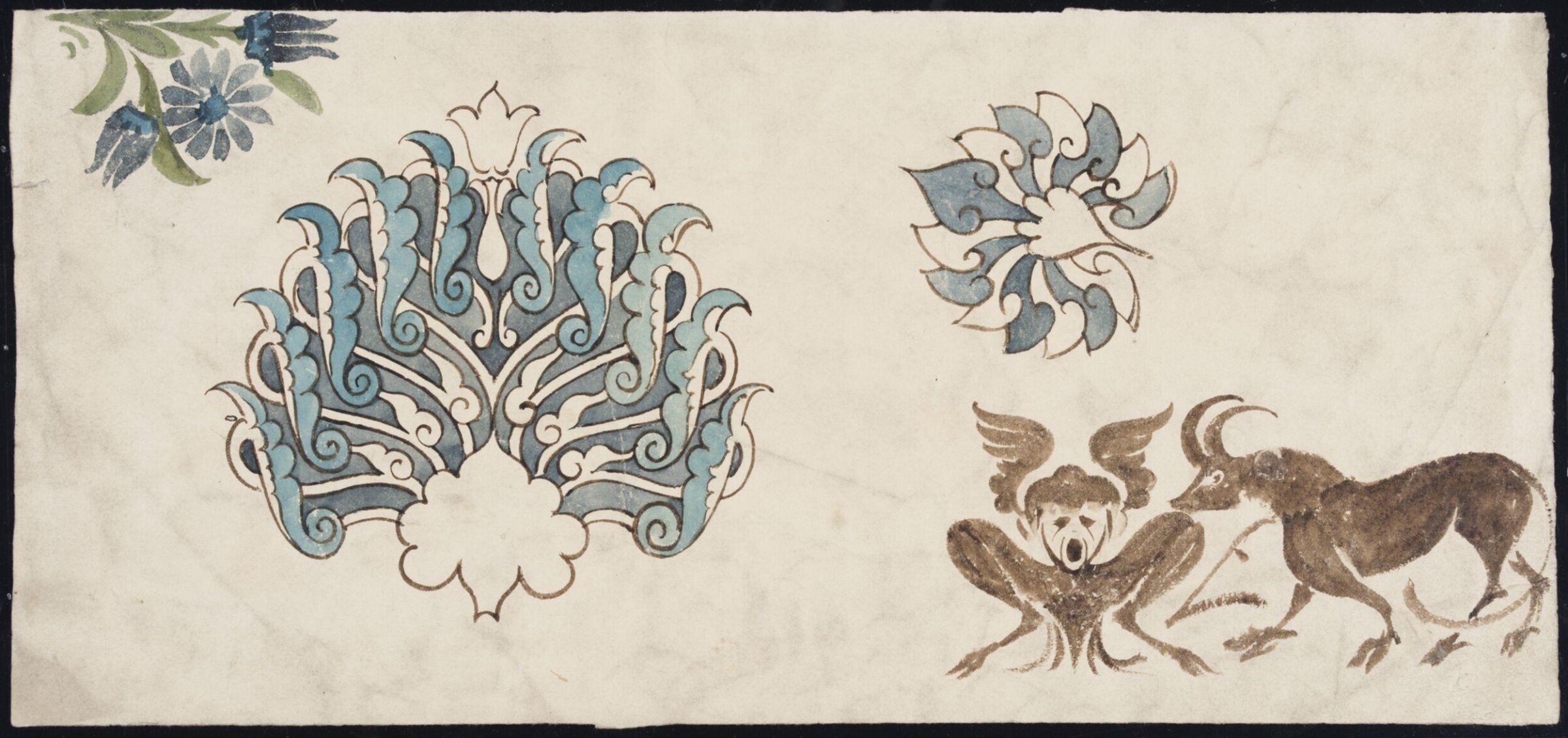 Drawing, William De Morgan, late 19th century