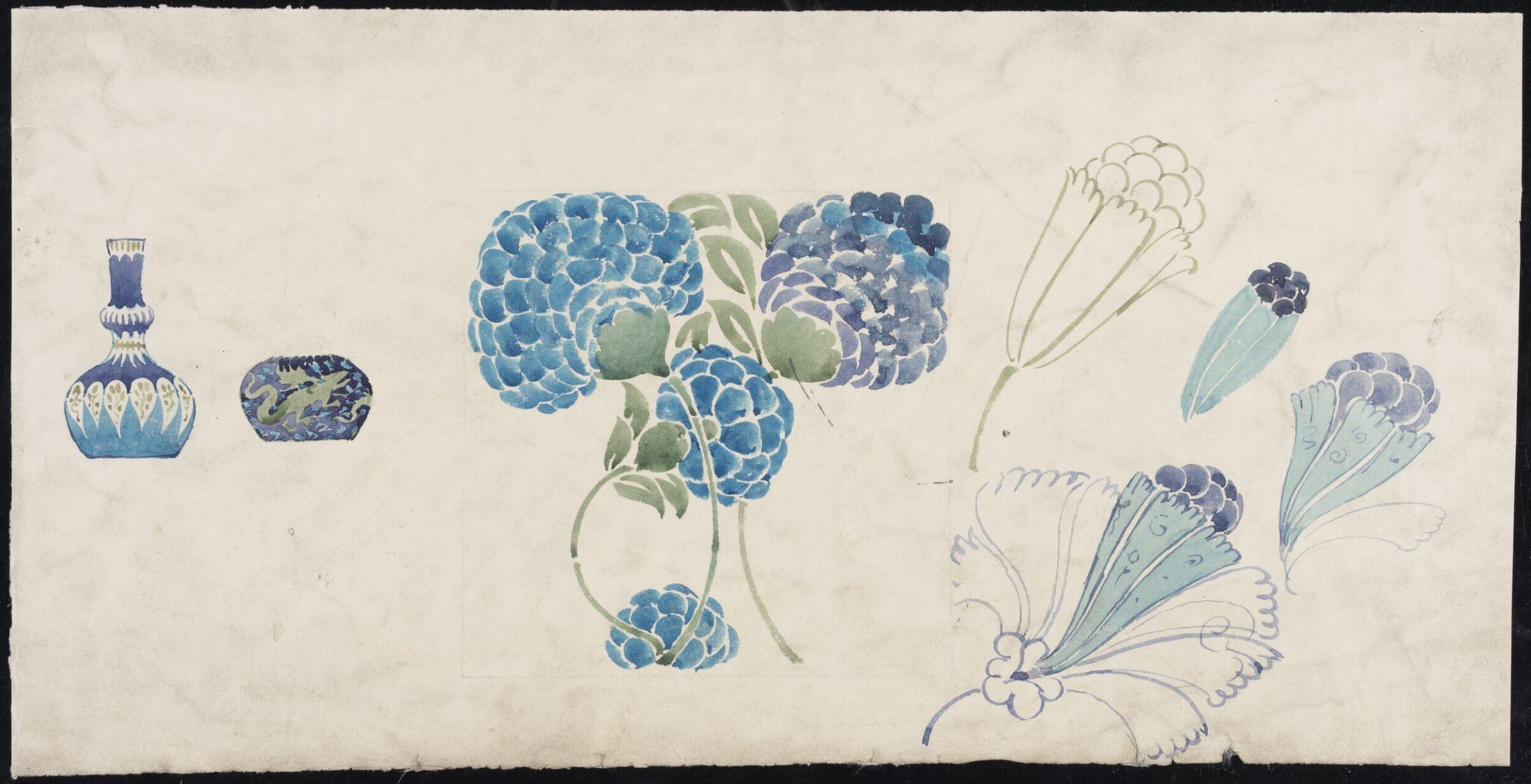 Drawing, William De Morgan, late 19th century