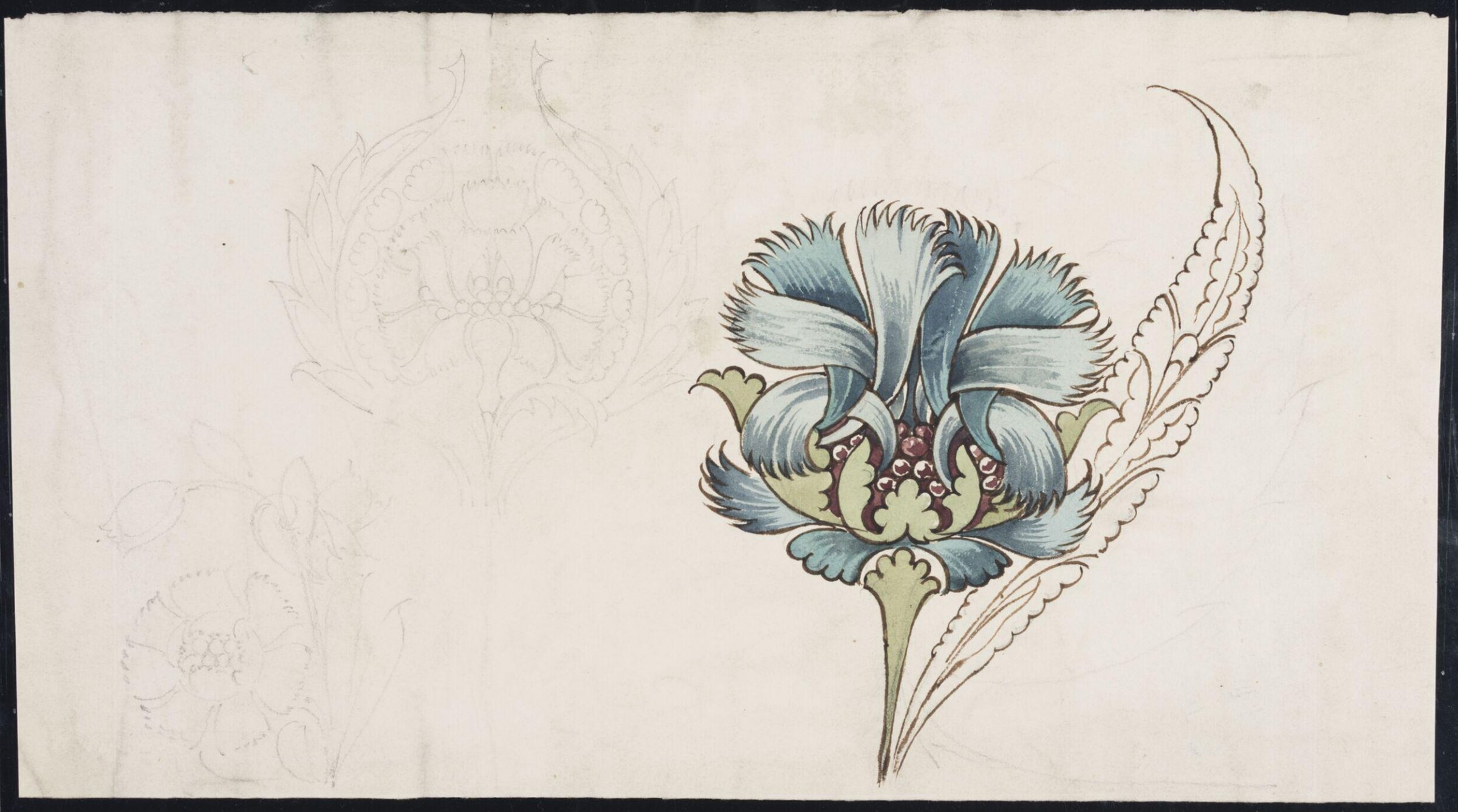 Drawing, William De Morgan, late 19th century