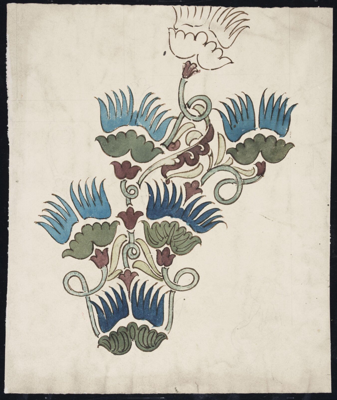 Drawing, William De Morgan, late 19th century