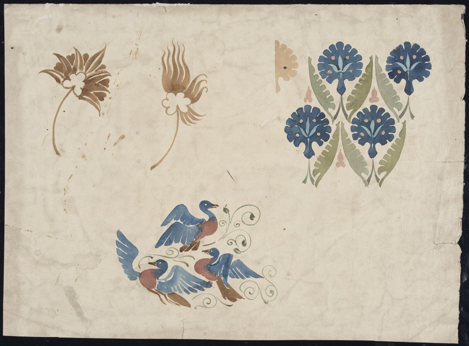 Drawing, William De Morgan, late 19th century