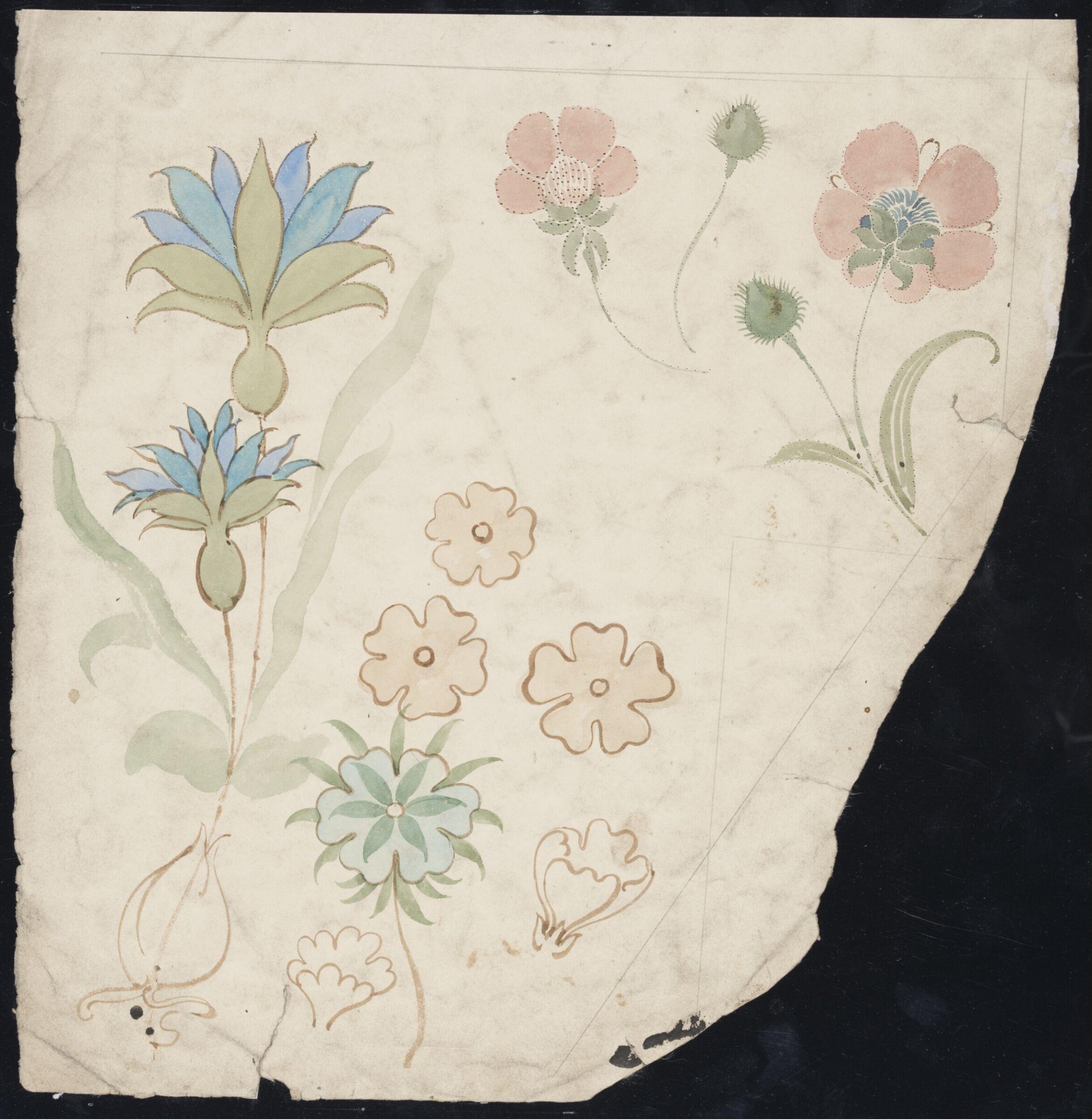 Drawing, William De Morgan, late 19th century