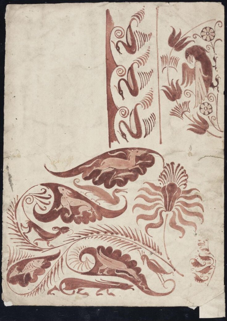 Leaf and animal motifs for ceramic decoration top image