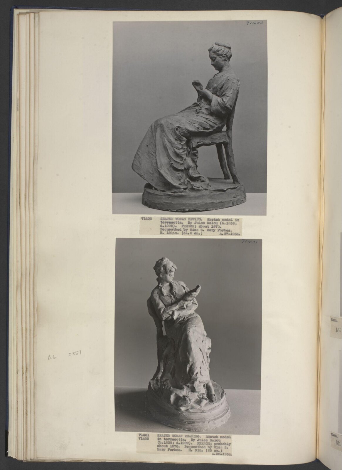 Woman reading, Aimé-Jules Dalou, ca. 1875