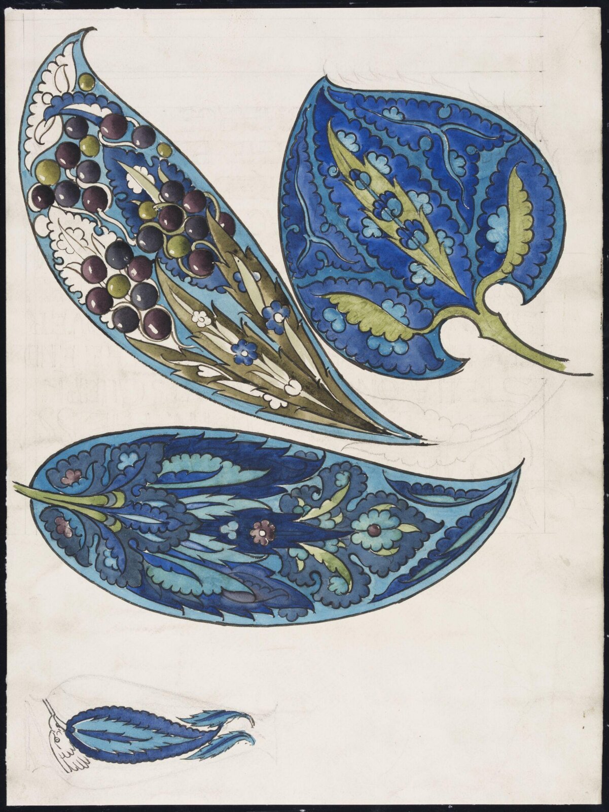 Drawing, William De Morgan, late 19th century