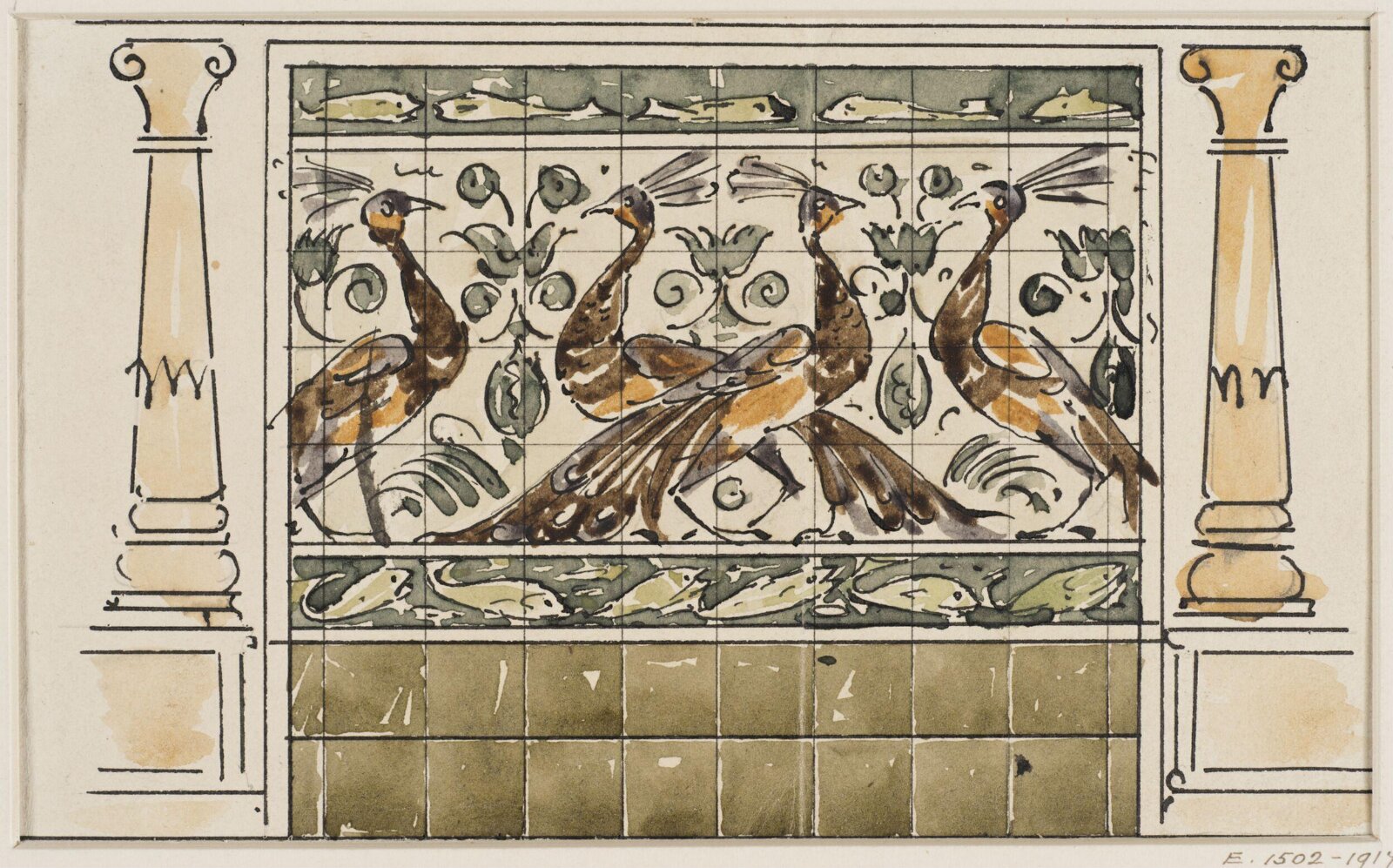 Drawing, William de Morgan