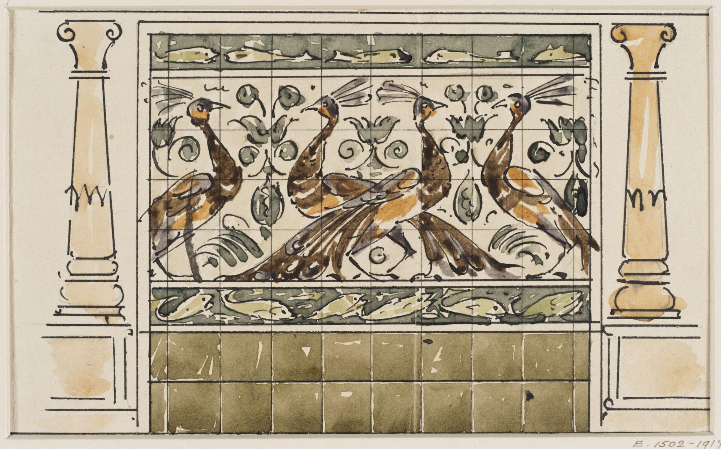 Drawing, William de Morgan