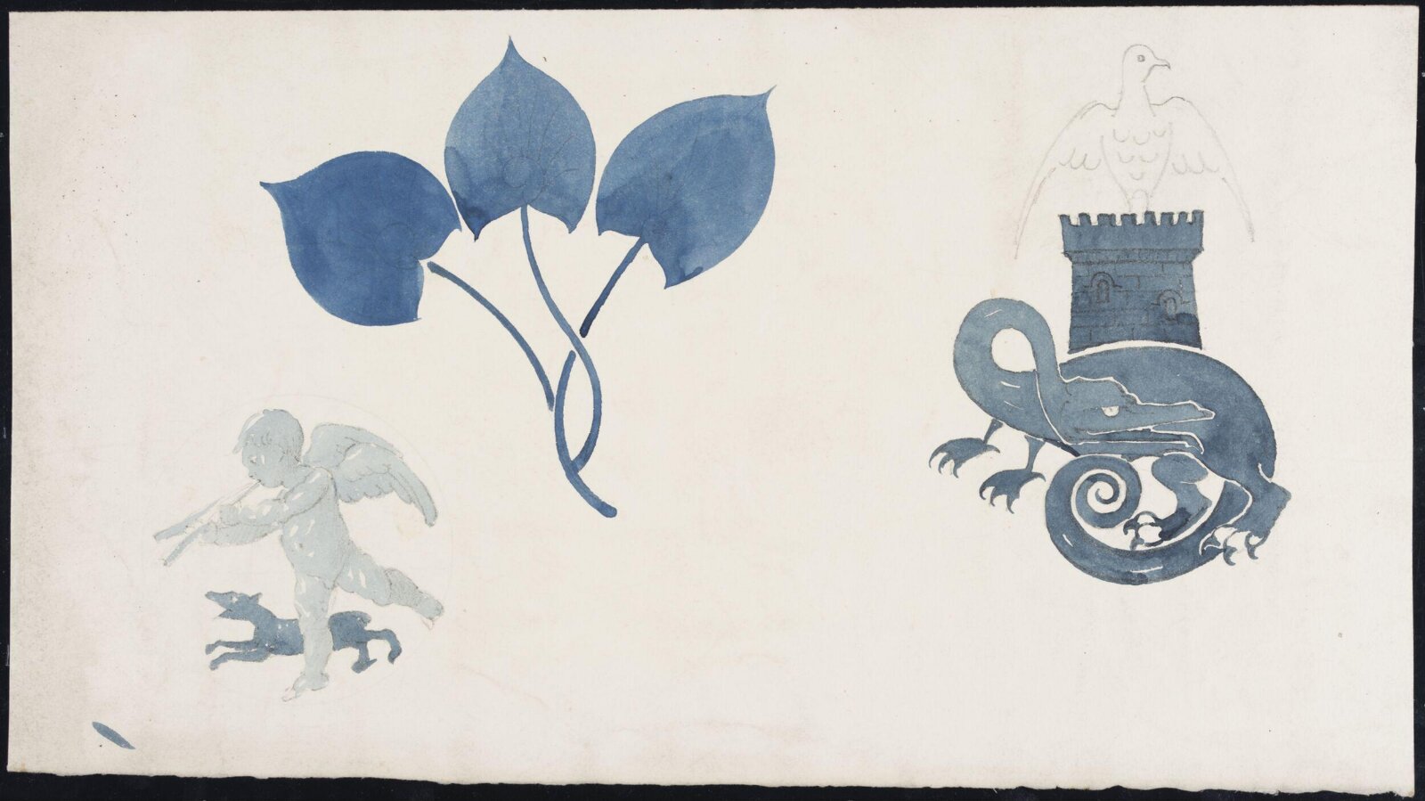 Drawing, William De Morgan, late 19th century
