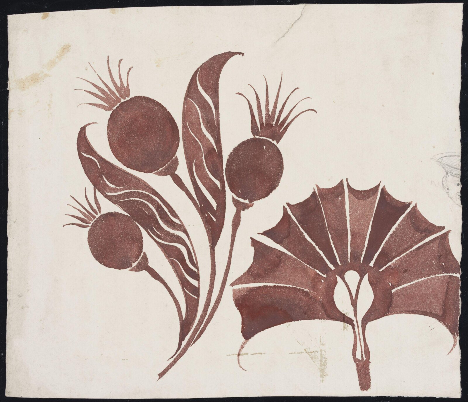 Drawing, William De Morgan, late 19th century