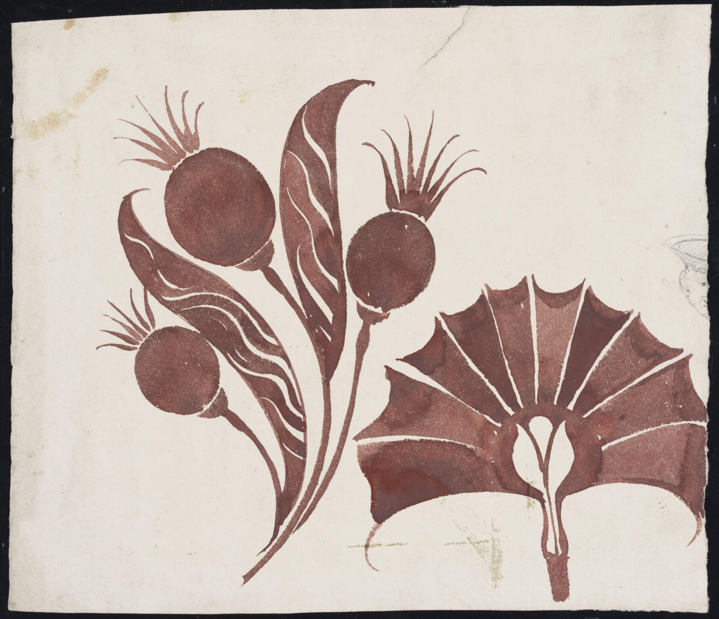 Drawing, William De Morgan, late 19th century