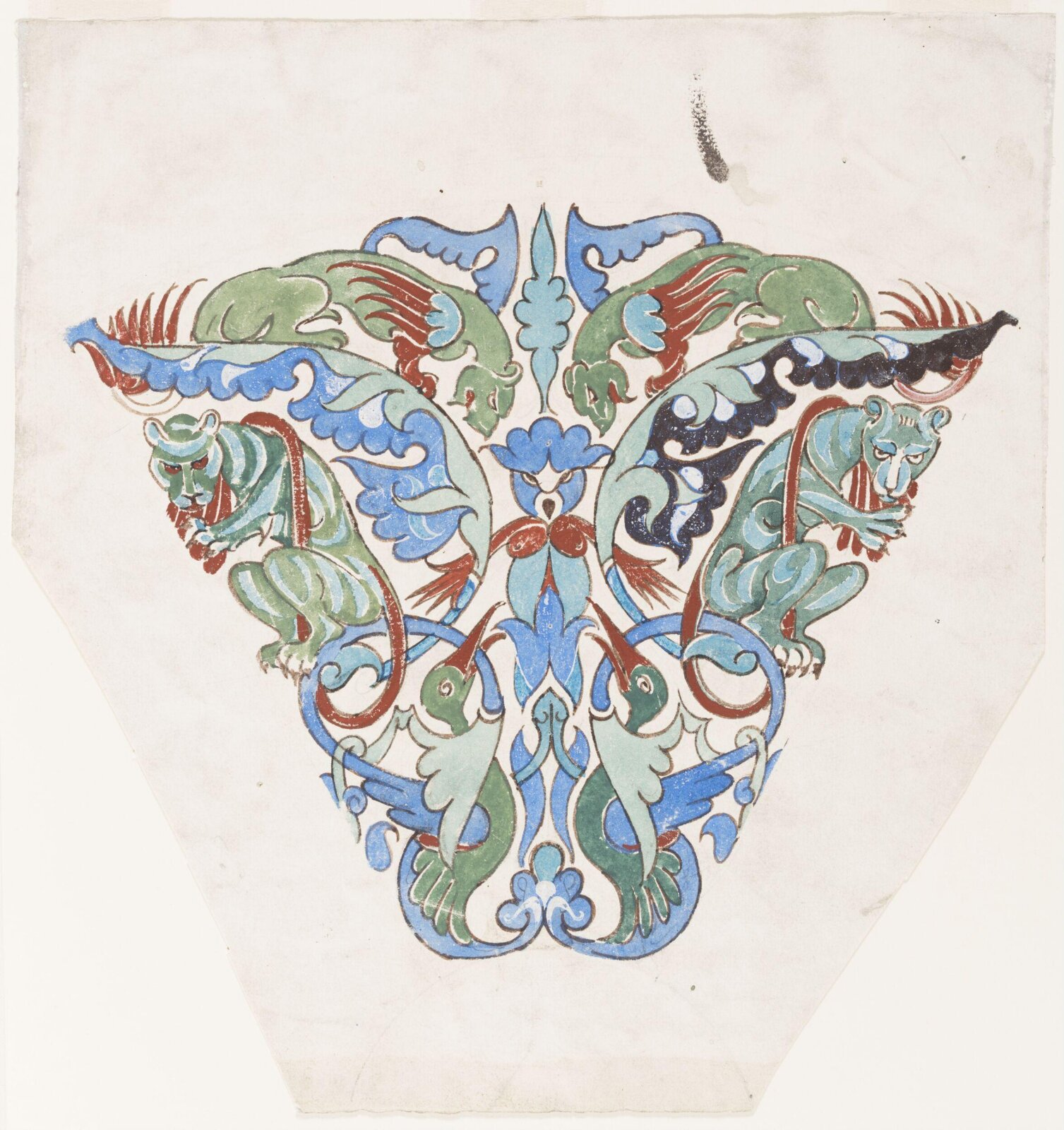 Drawing, William De Morgan, late 19th century