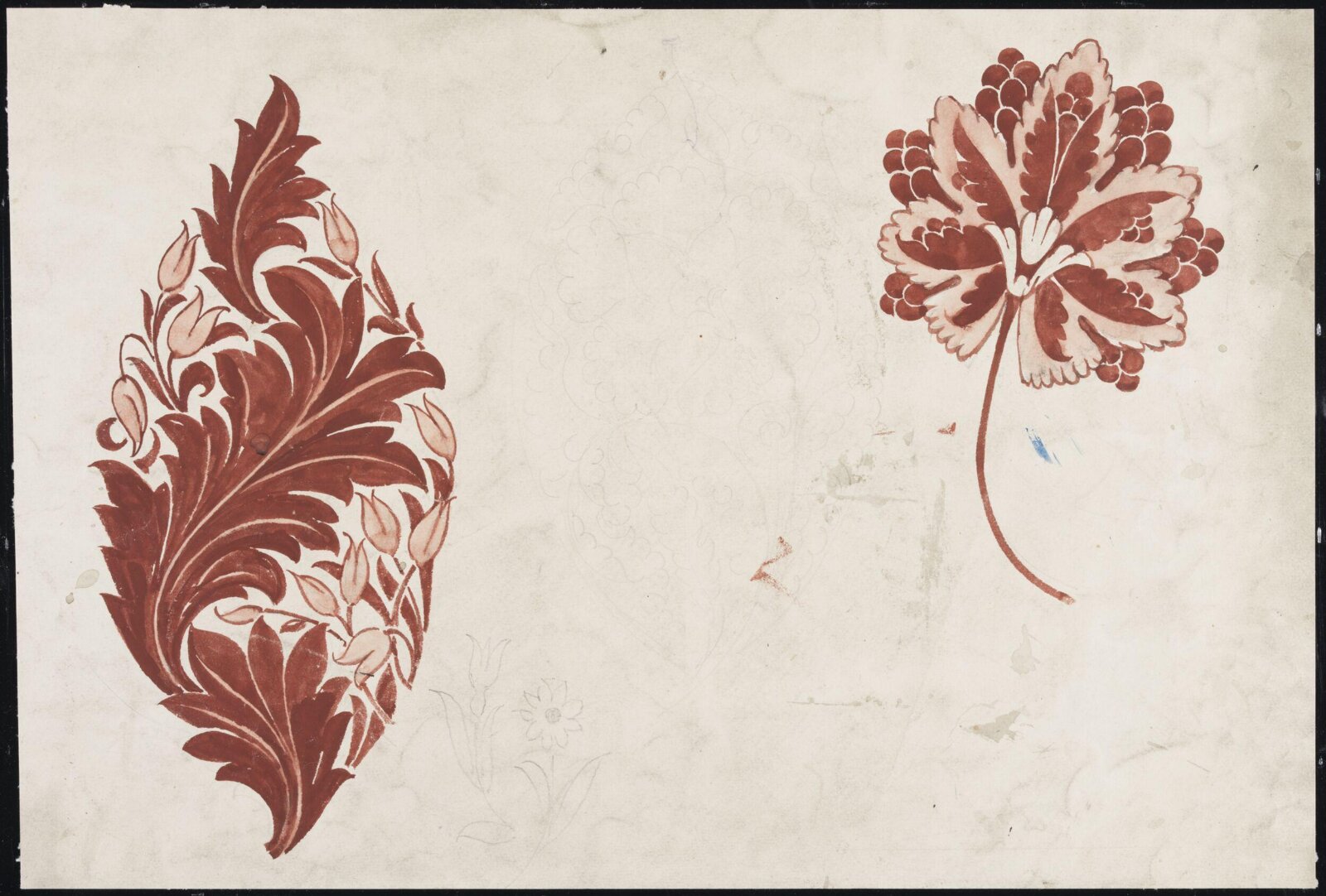 Drawing, William De Morgan, late 19th century