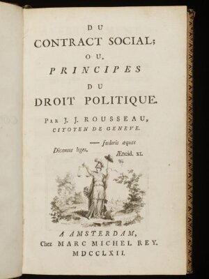 Du contract social, ou, Principes du droit politique / par J.J. Rousseau