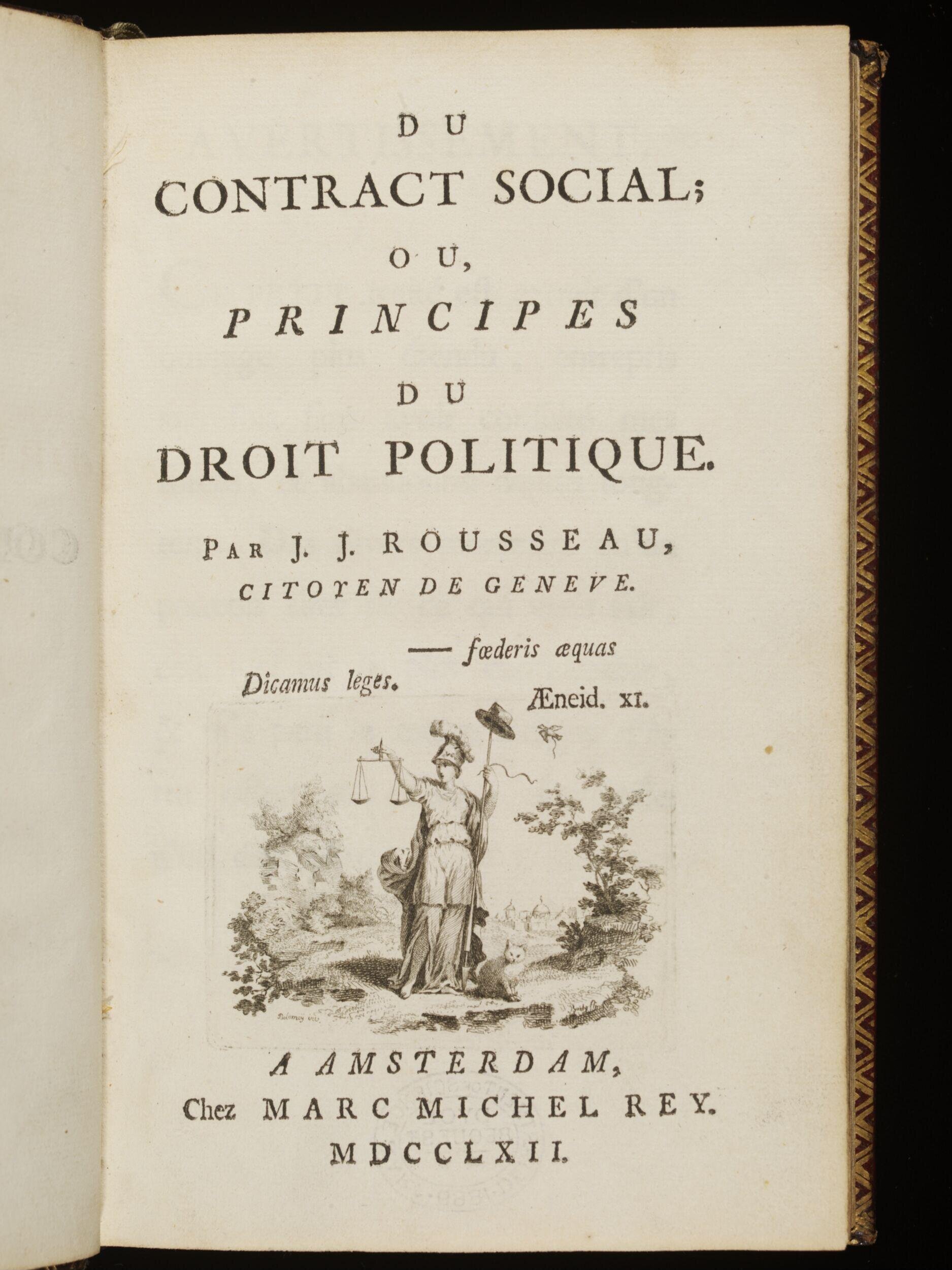Du contract social, ou, Principes du droit politique / par J.J. Rousseau