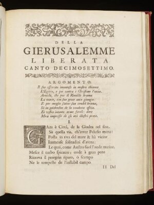 La Gerusalemme liberata di Torquato Tasso: con le figure di Bernardo Castelli, e le annotationi di Scipio Gentili e di Giulio Guastavini. Aggiuntovi la vita dell' autore scritta da Gio. Battista manso E la tavola delle rime; con altre aggiunte, e correttinni