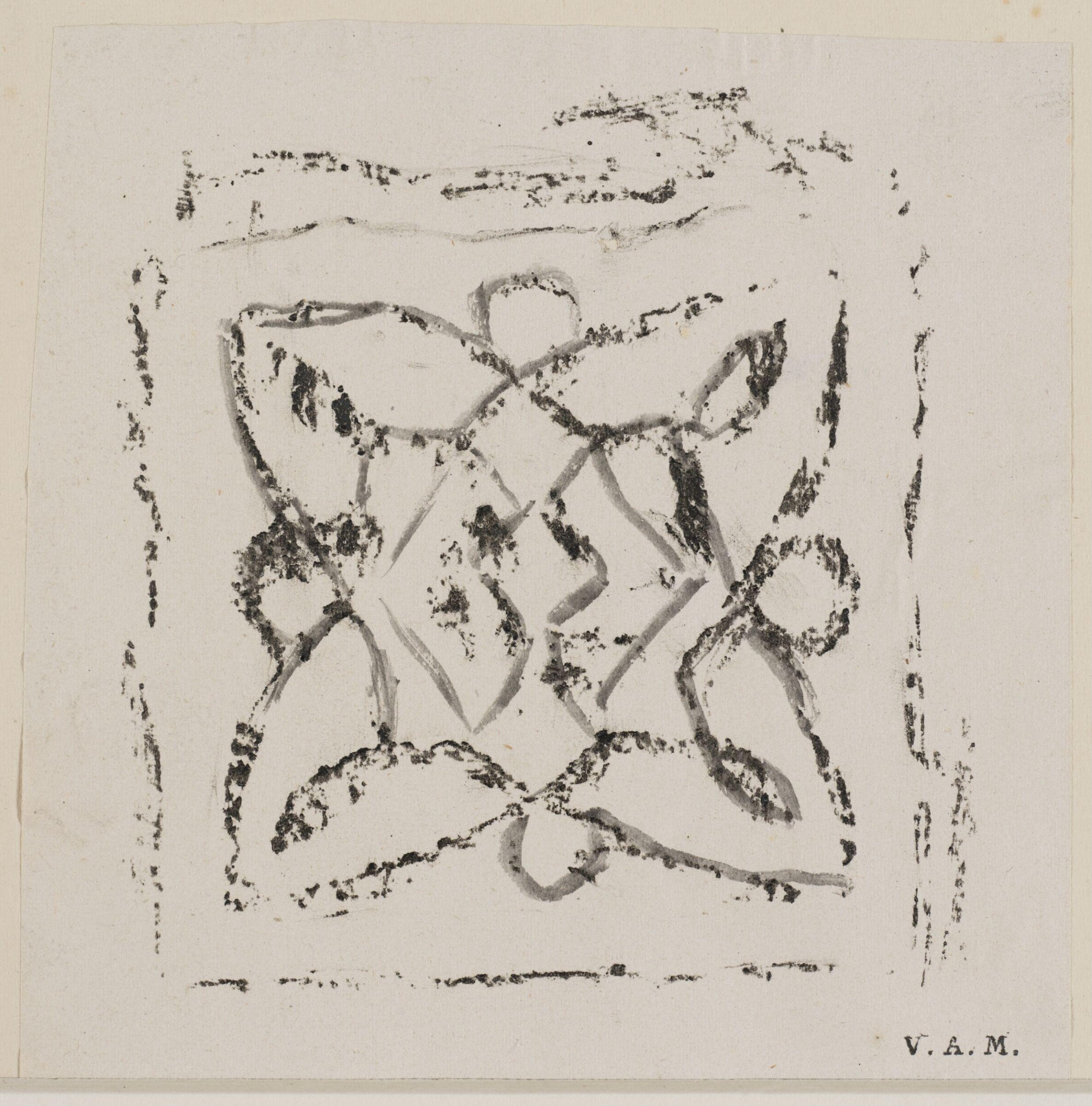 Rubbing of Arabic Ornament, John Dibblee Crace, 1868-69