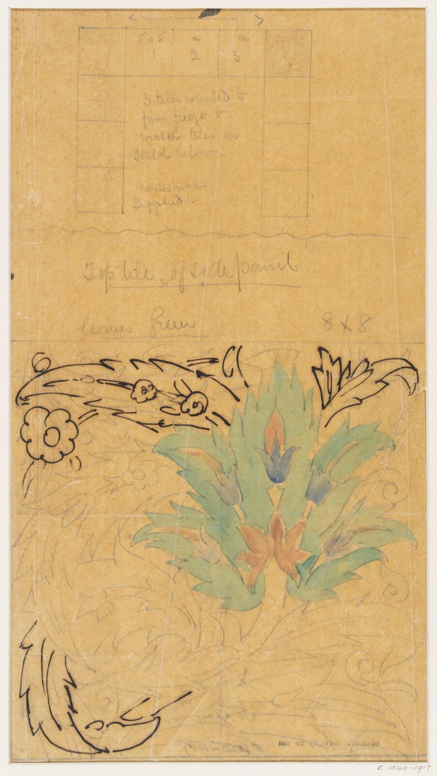 Drawing, William De Morgan, c. 1859-1917