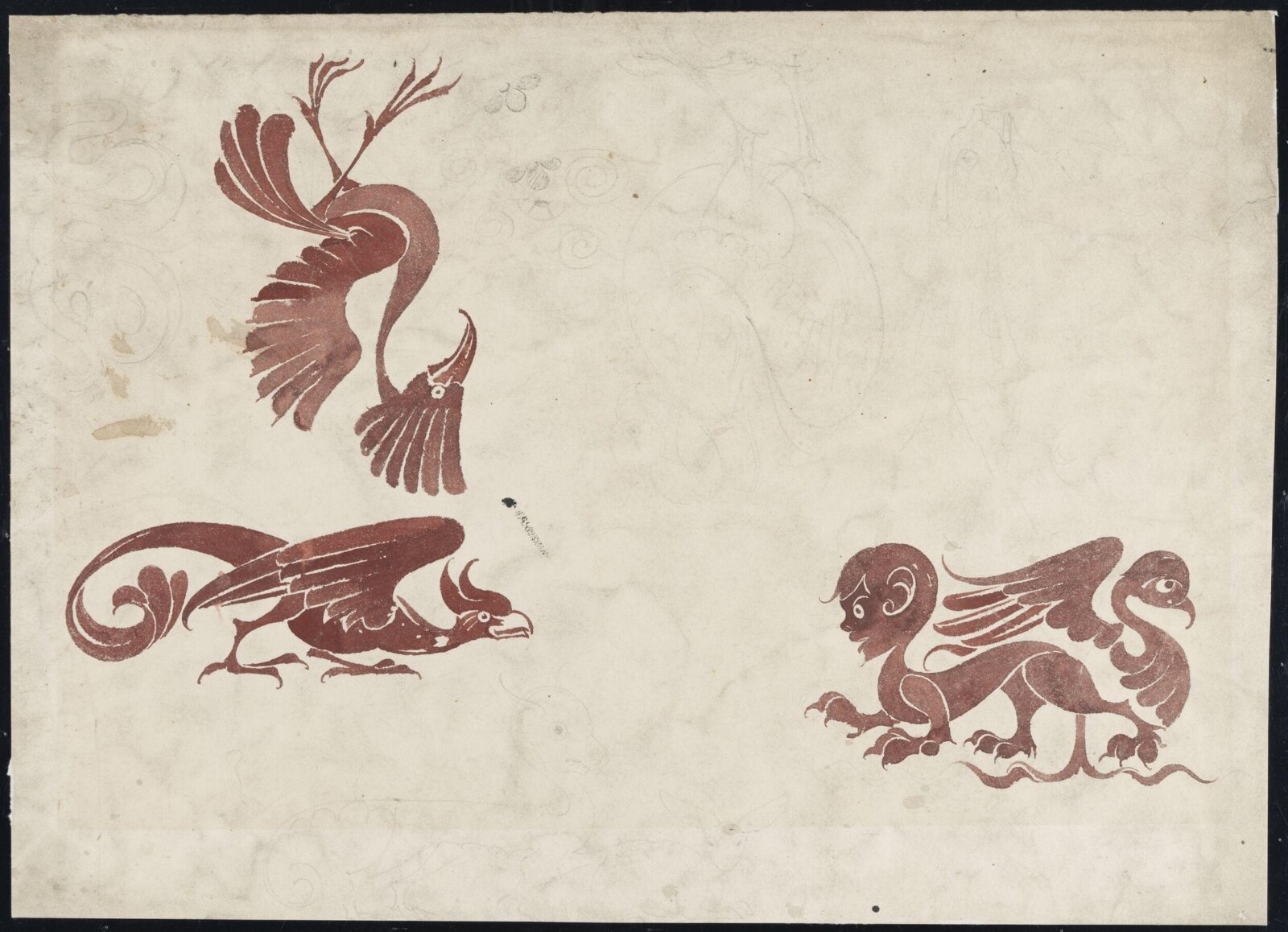 Drawing, William De Morgan, late 19th century