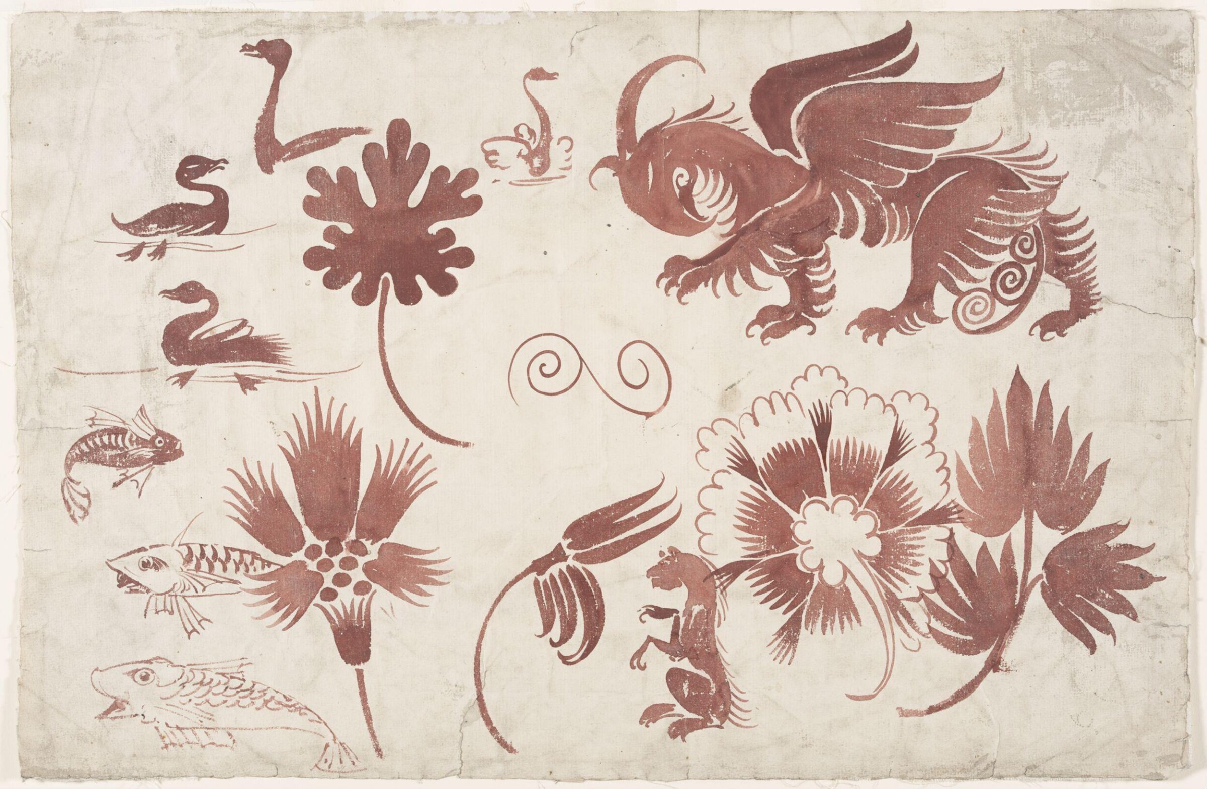 Drawing, William De Morgan, late 19th century