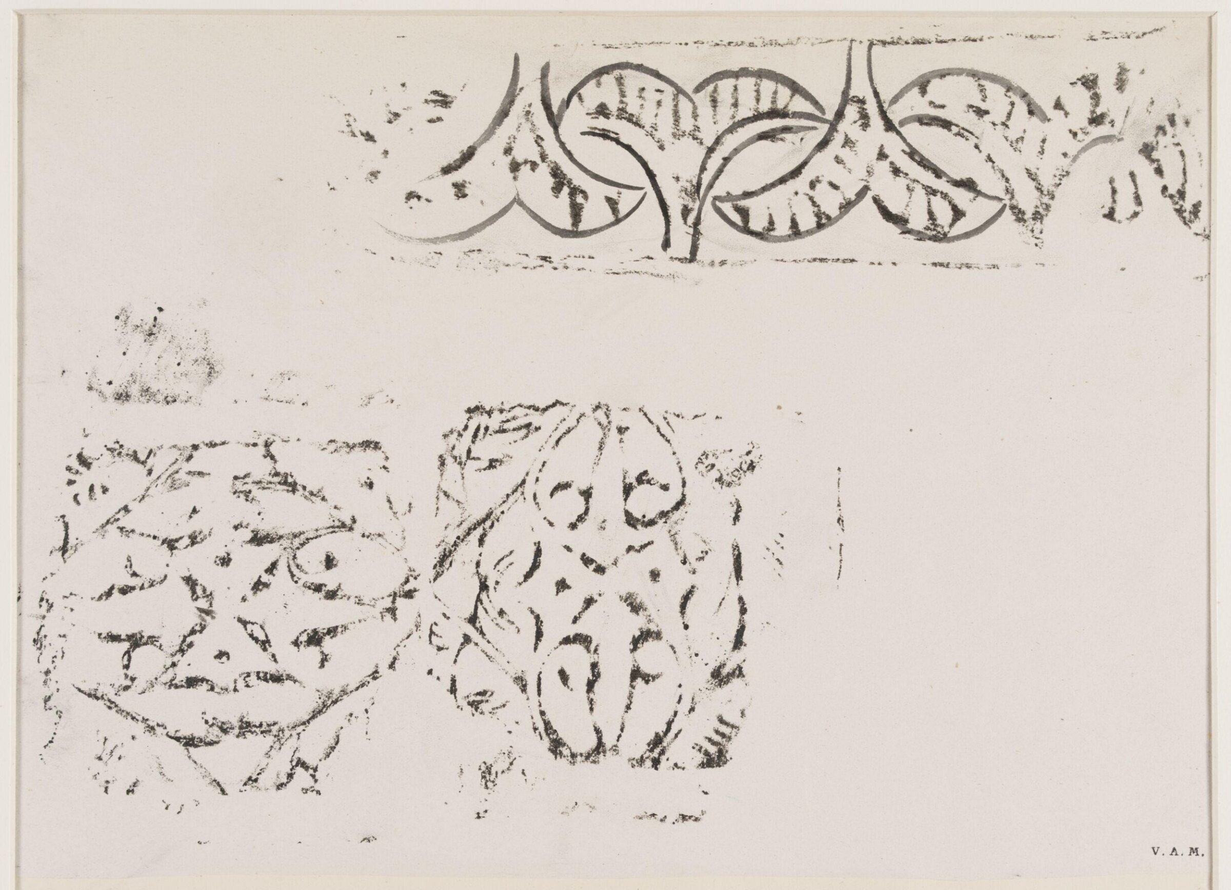Rubbing of Arabic Ornament, John Dibblee Crace, 1868-69