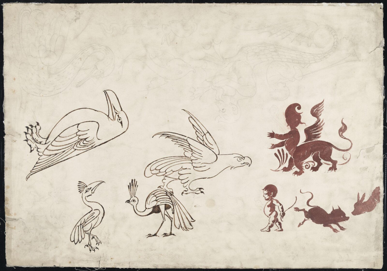 Drawing, William De Morgan, late 19th century