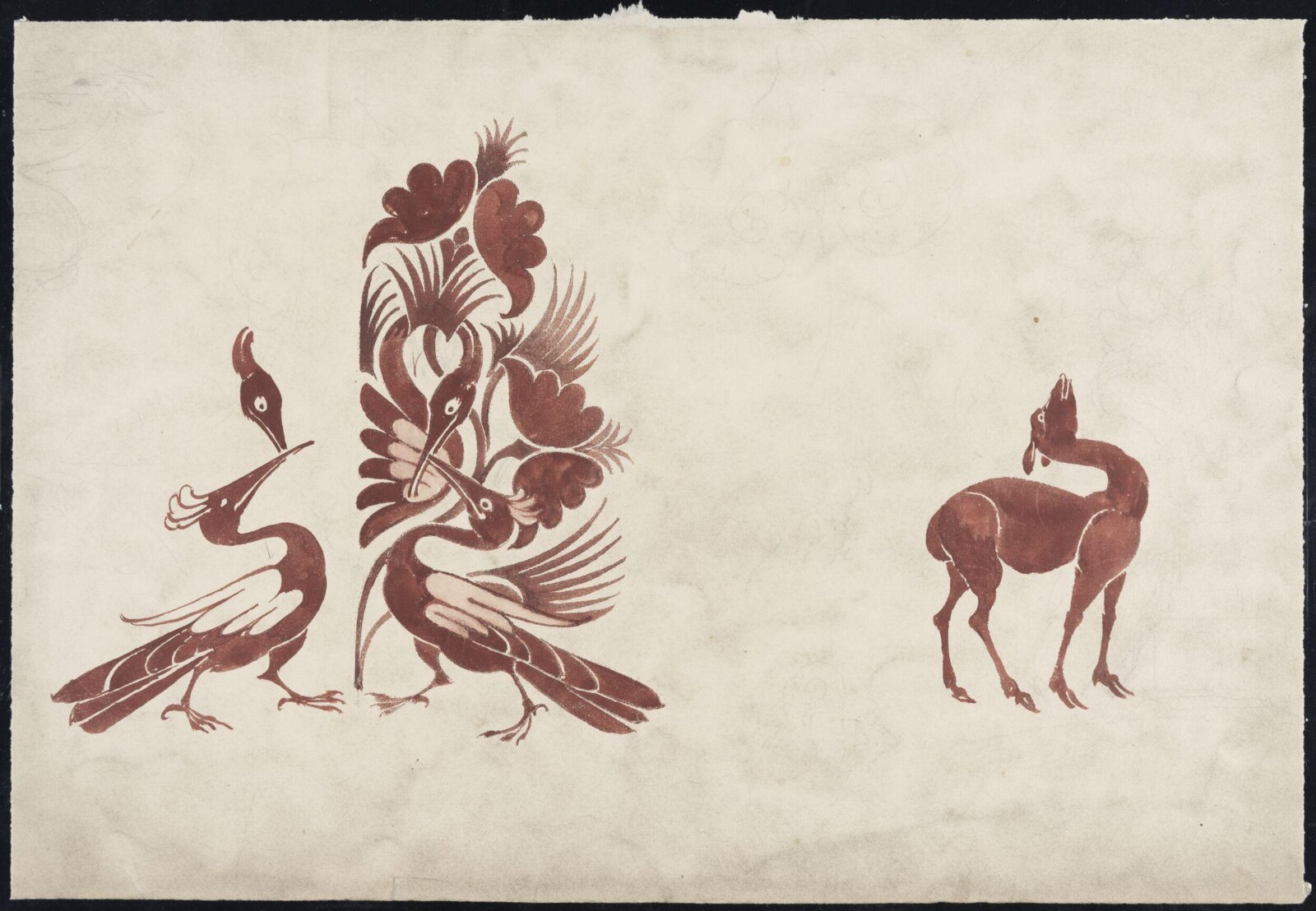 Drawing, William De Morgan, late 19th century