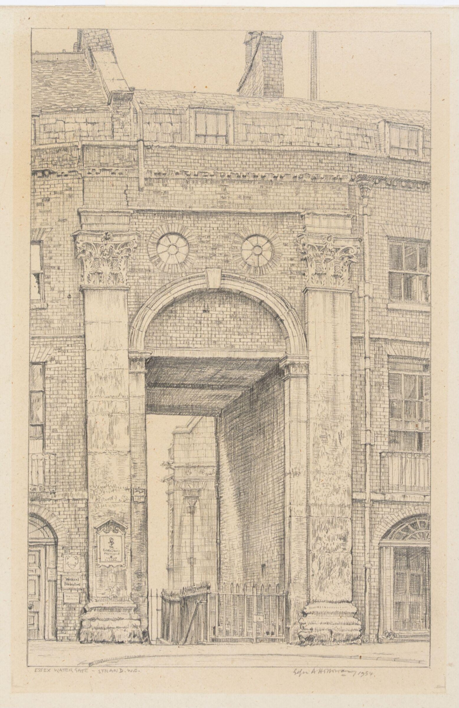 Essex Street Water Gate, Strand, London, WC2, Edgar Holloway, 1934