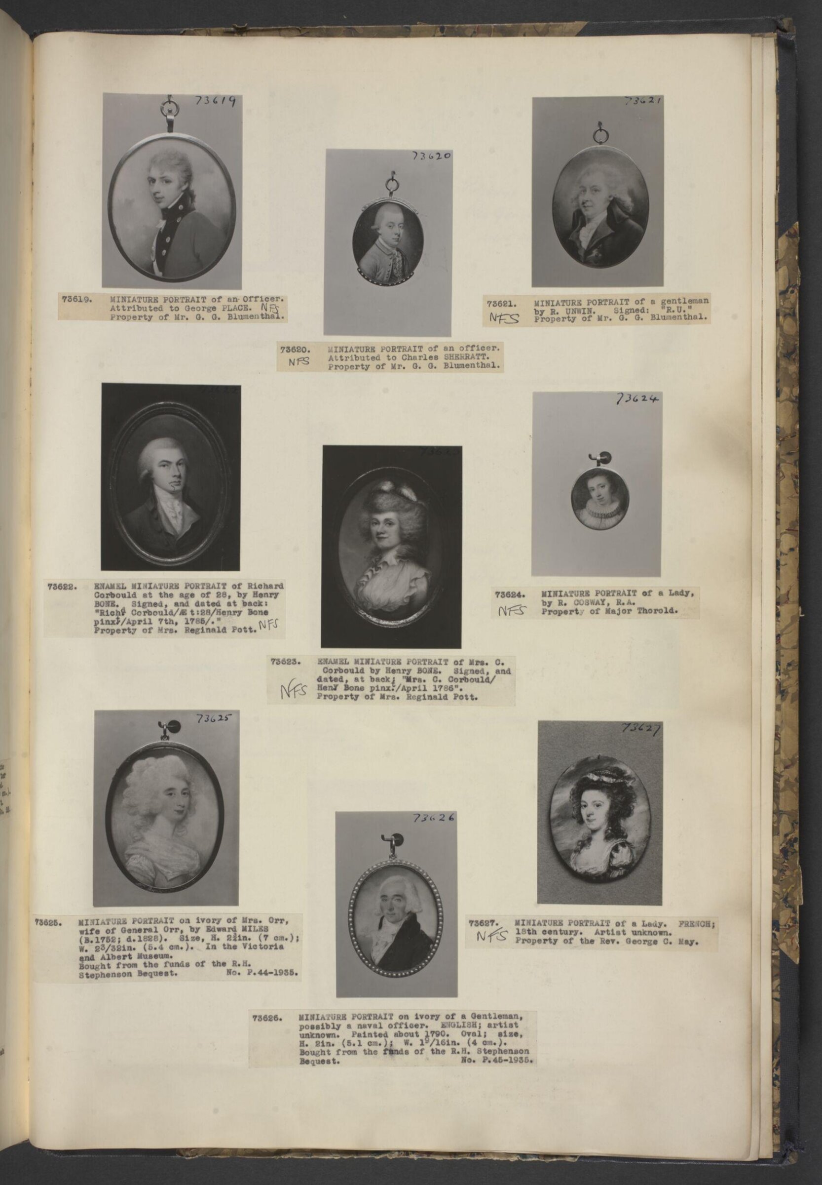 Portrait miniature of Mrs. Orr, wife of General Orr, Edward Miles, ca. 1775-1825