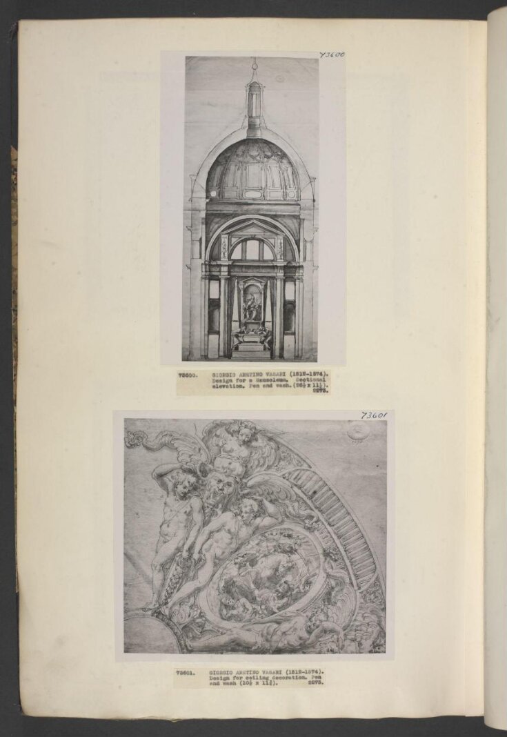 Design (section) of a domed chapel containing a tomb of a bishop top image