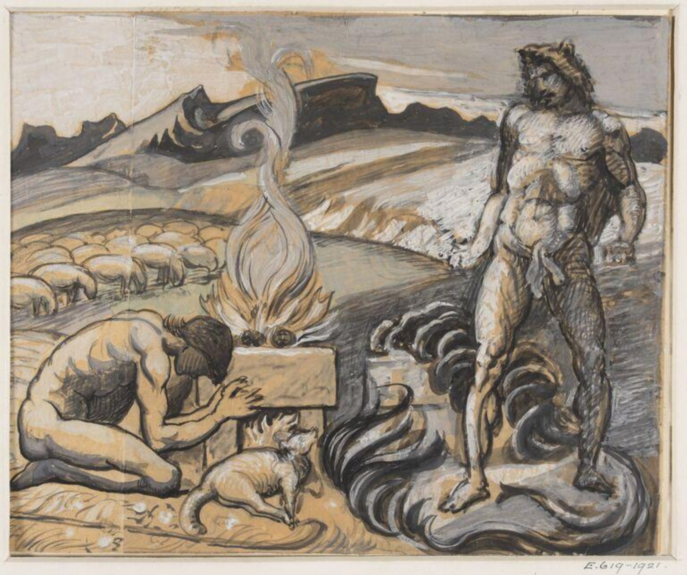 Drawing, William Blake Richmond, late 19th century