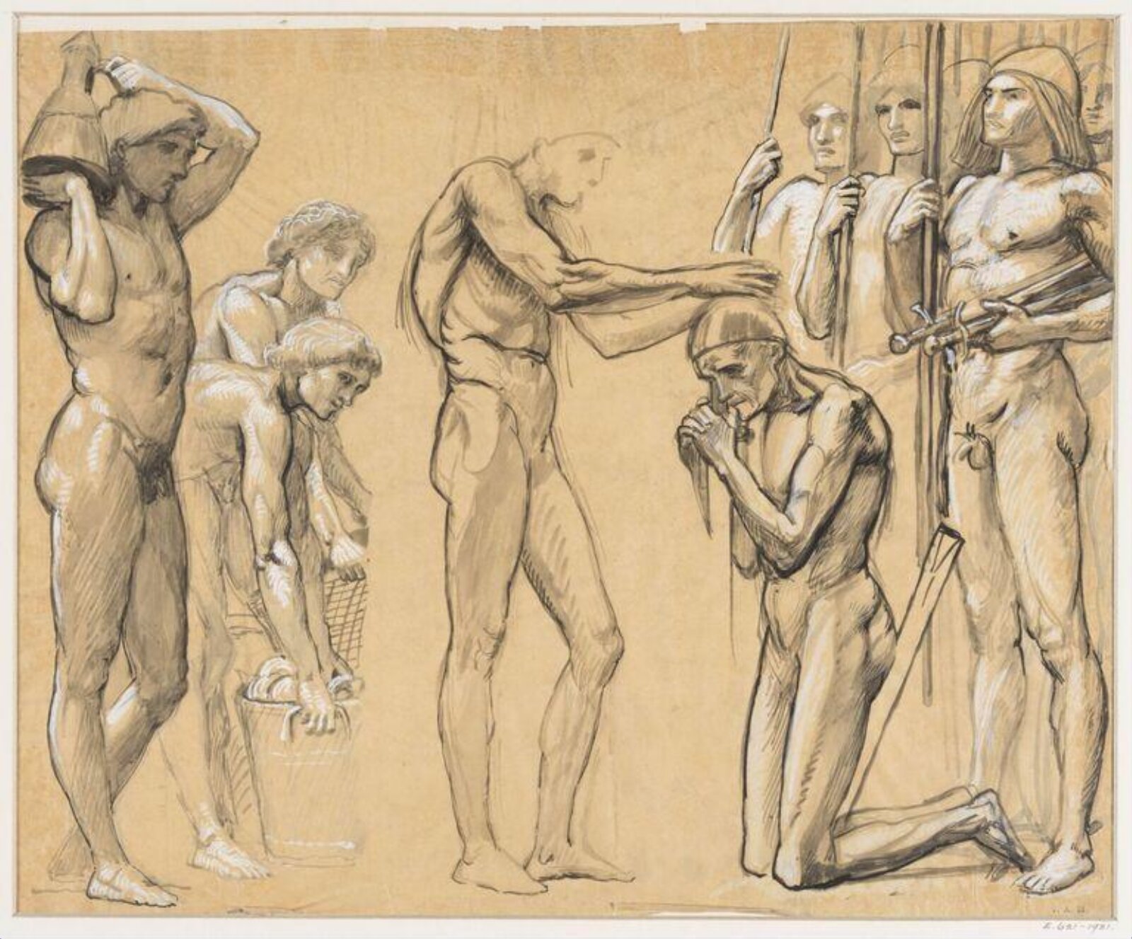 Drawing, William Blake Richmond, late 19th century