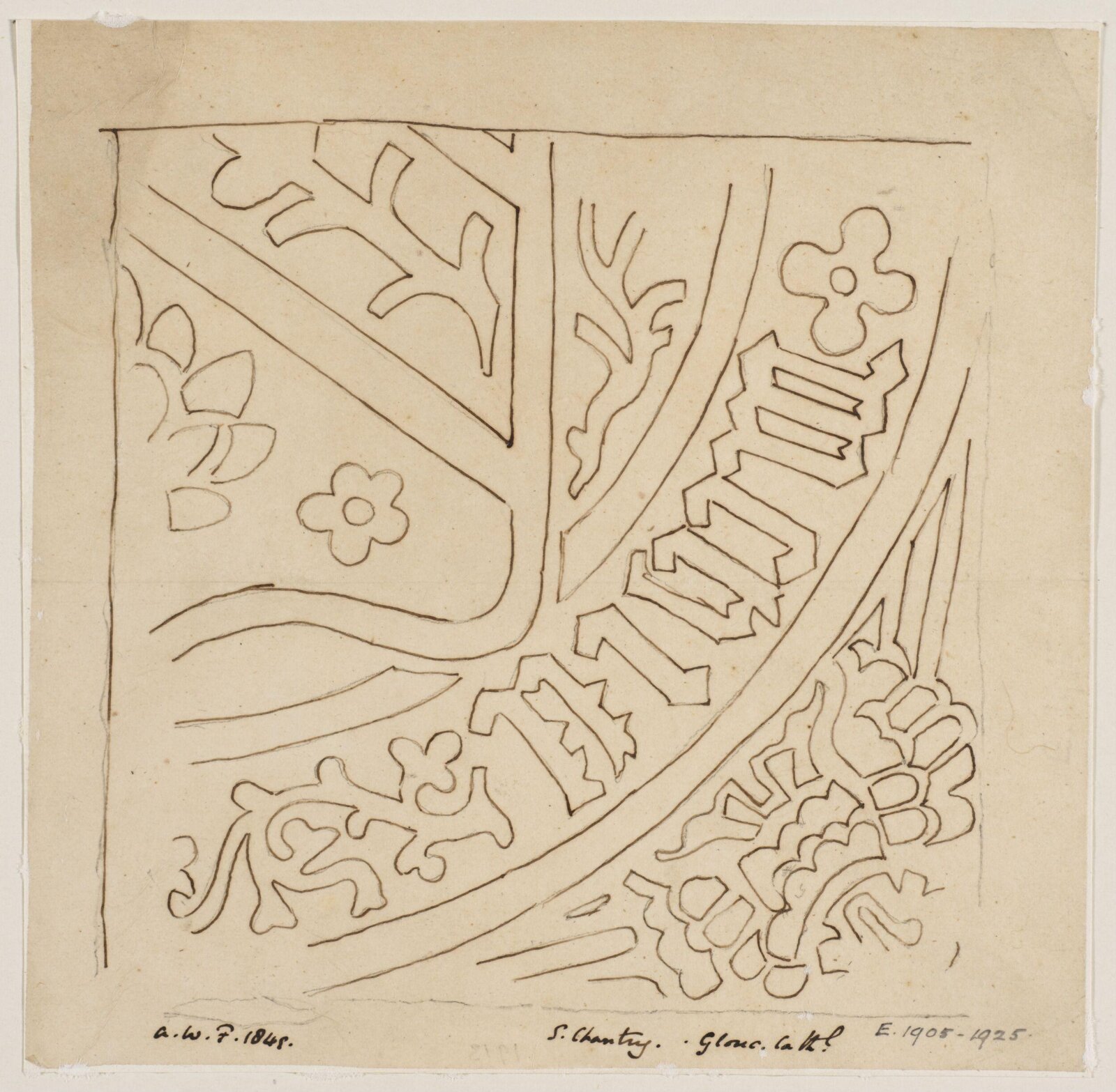 Drawing, Augustus Franks, ca. 1850-1897