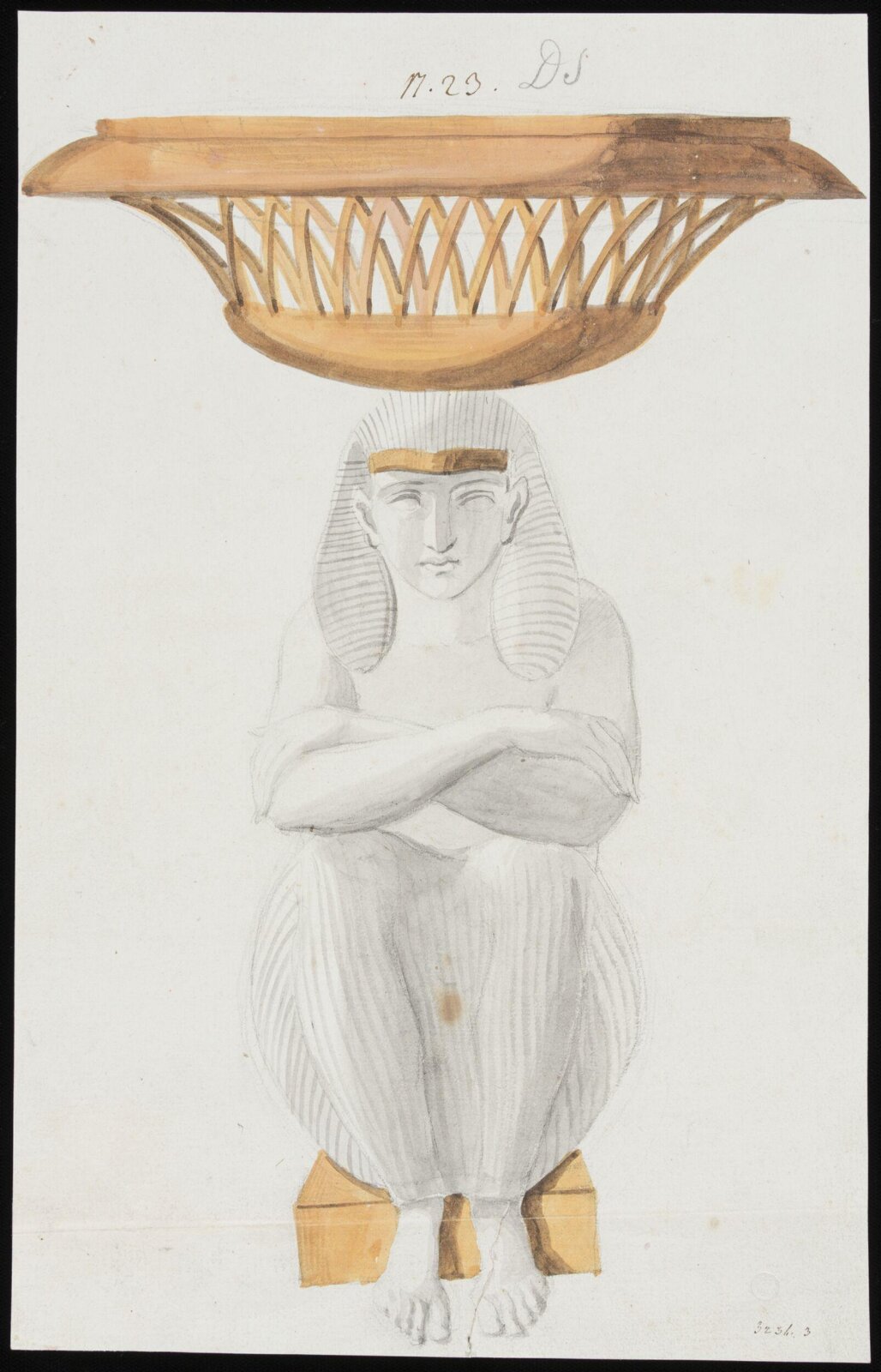 Drawing, Dagoty porcelain factory, circa 1800