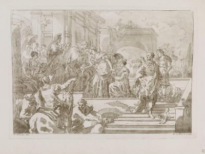 Raccolta di cinquanta disegni originali degli eccellenti pittori napoletani : il Cavr. Mattia Preti detto il cavalier calabrese, il Cavr. Luca Giordano, il Sigr. Francesco Solimena / dal Cavr. Francesco La Marra