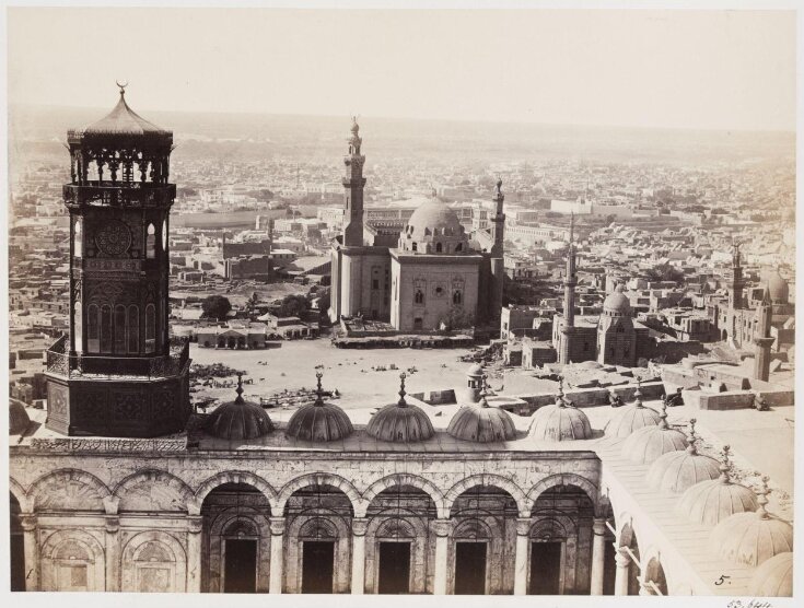 The mosque of Mamluk Sultan Hasan seen from the mosque of Muhammad Ali Pasha, Cairo top image