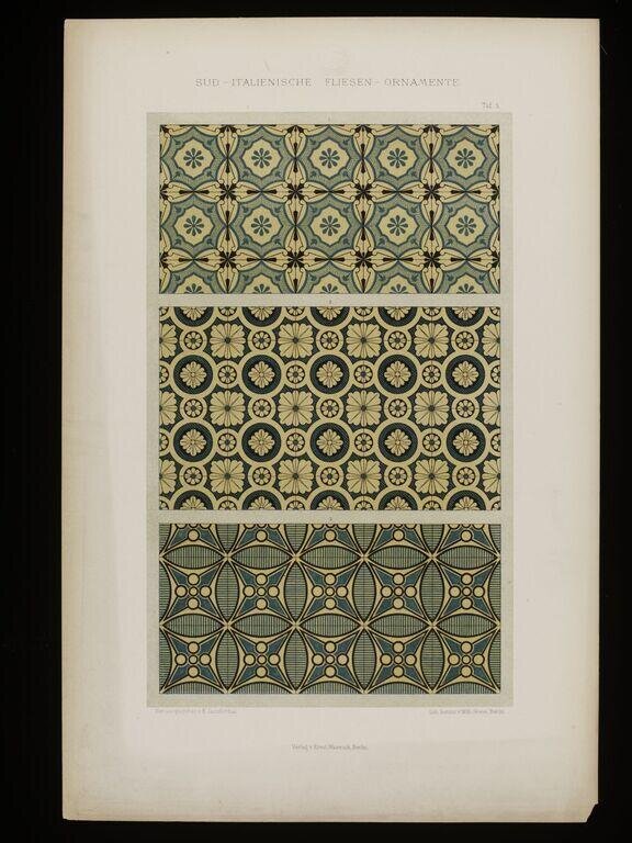 Süd-italienische Fliesen-Ornamente, nach Originalaufnahmen. Hrsg. von J. E. Jacobsthal