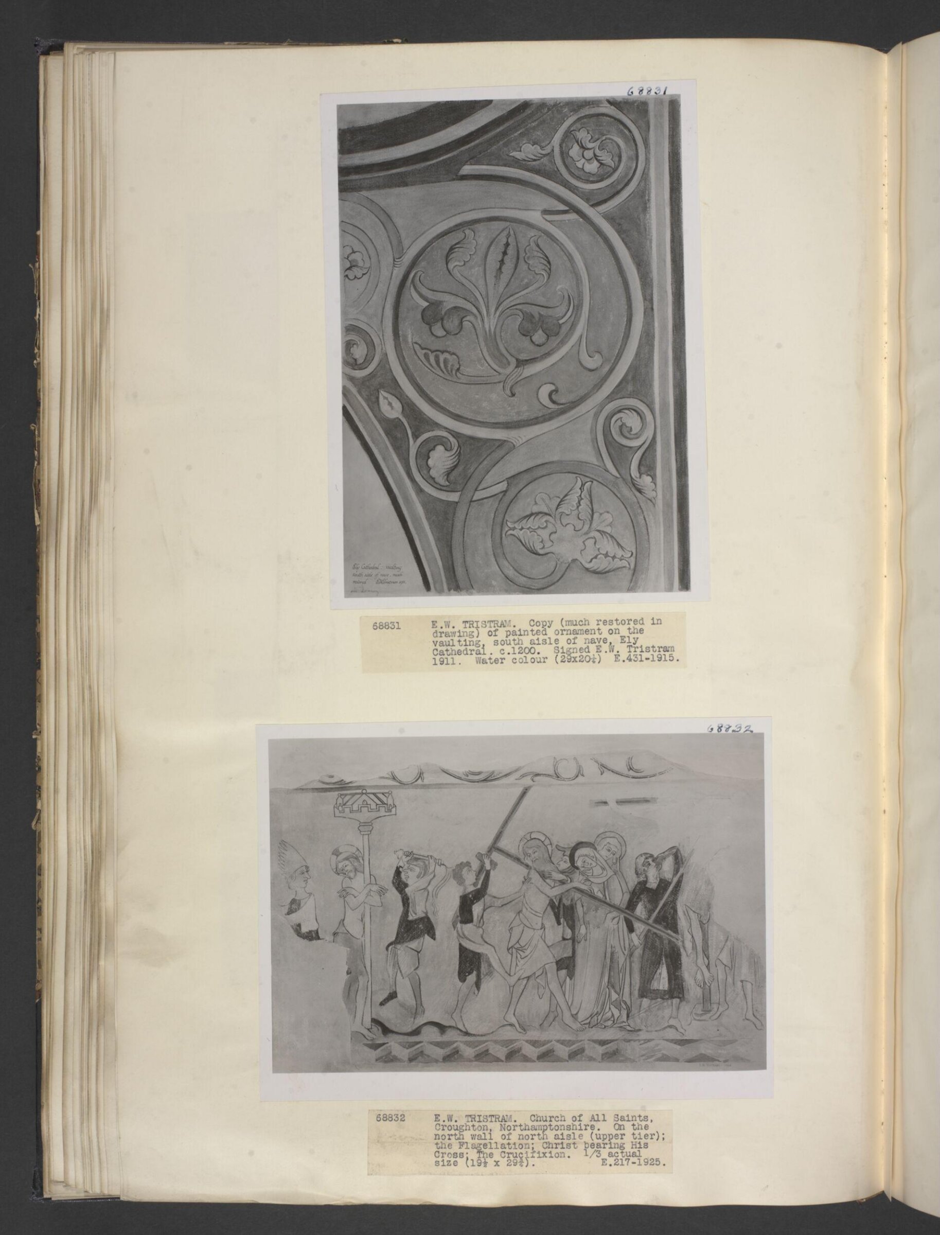The Flagellation; Christ bearing His Cross; the Crucifixion, Ernest Tristram, 1924