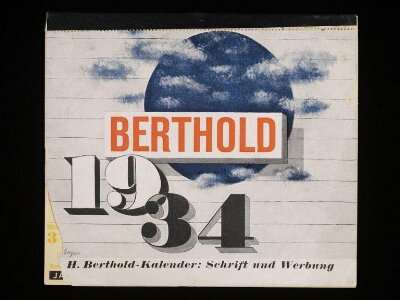 H. Berthold Kalender / [Designed by] H. Bayer