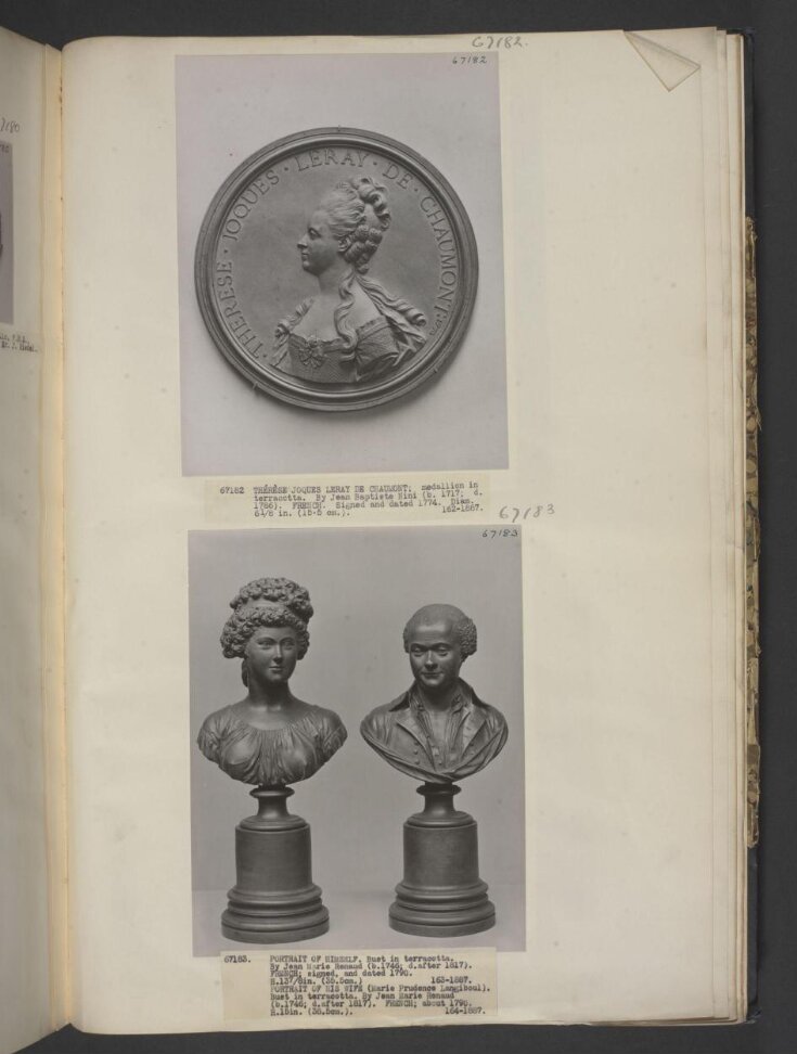 Bust of Marie Prudence Langiboul, wife of the sculptor Jean Martin Renaud. top image