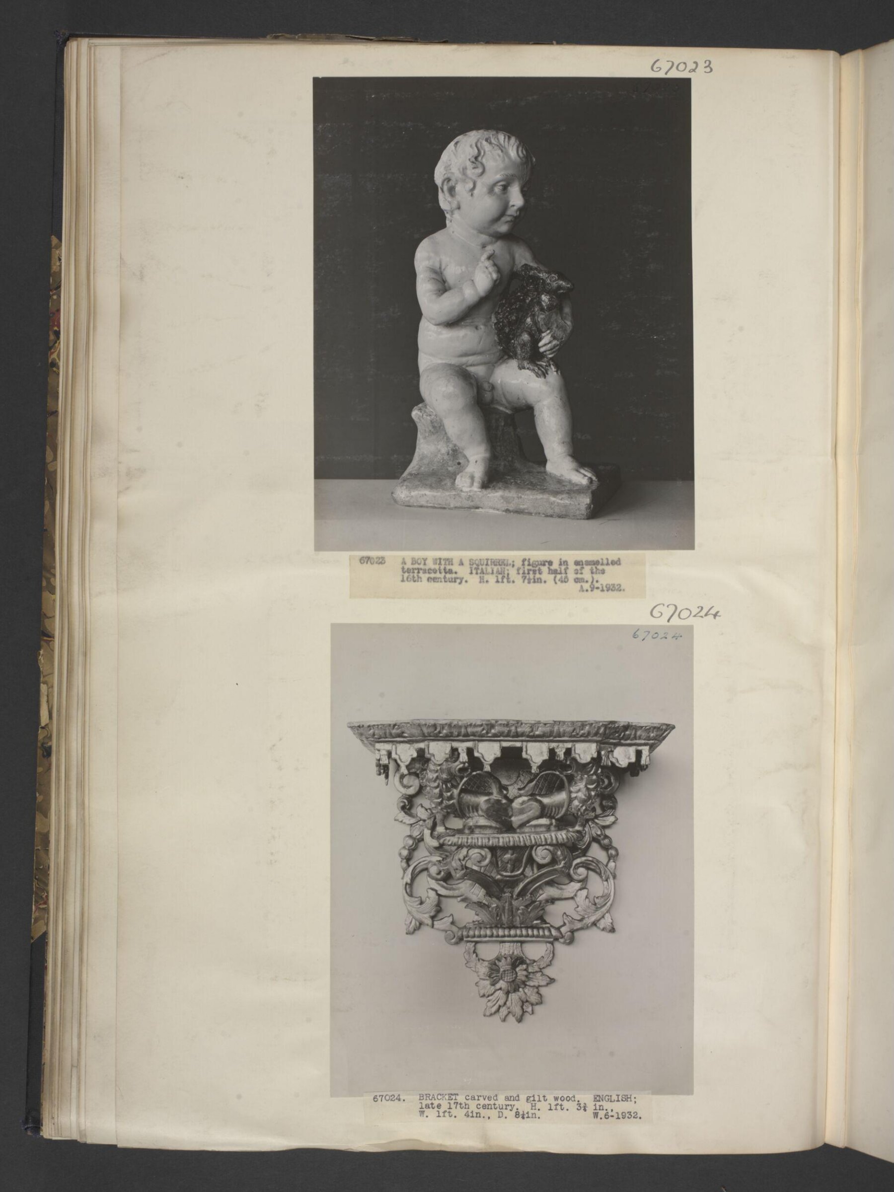 Boy with a squirrel, della Robbia, early 16th century