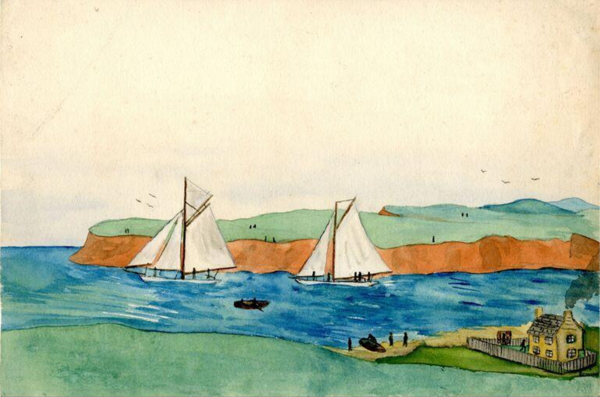 Watercolour drawing, Donald Millbank, late 1930s