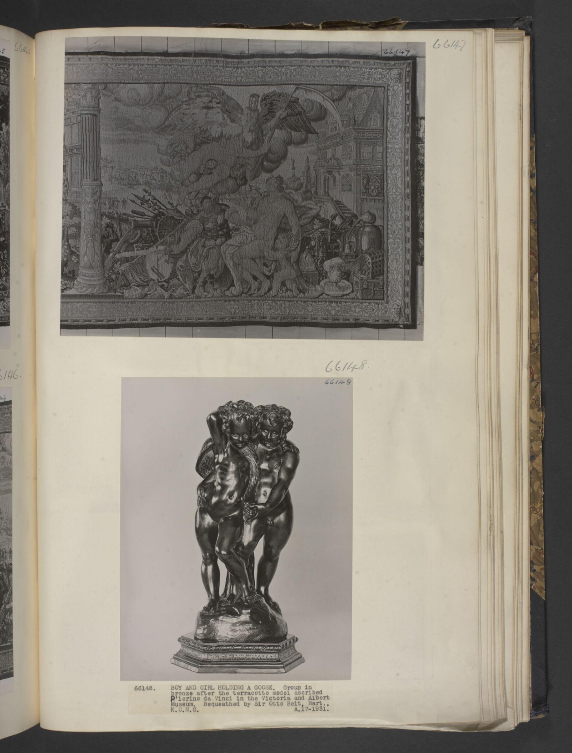 A Boy and a girl with a goose, Pierino da Vinci, 17th century