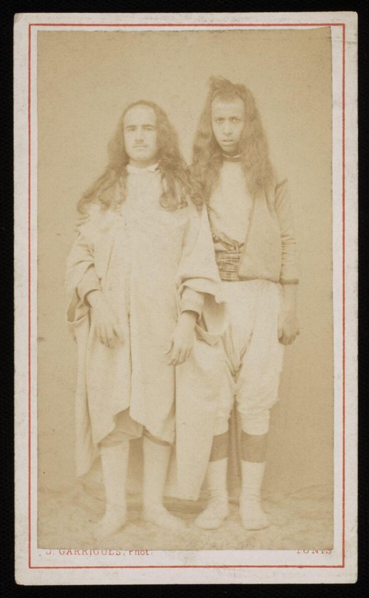 Tirage Albuminé Original - Tunisie 1880 - Juives Se Faisant Face - J. André Garrigues