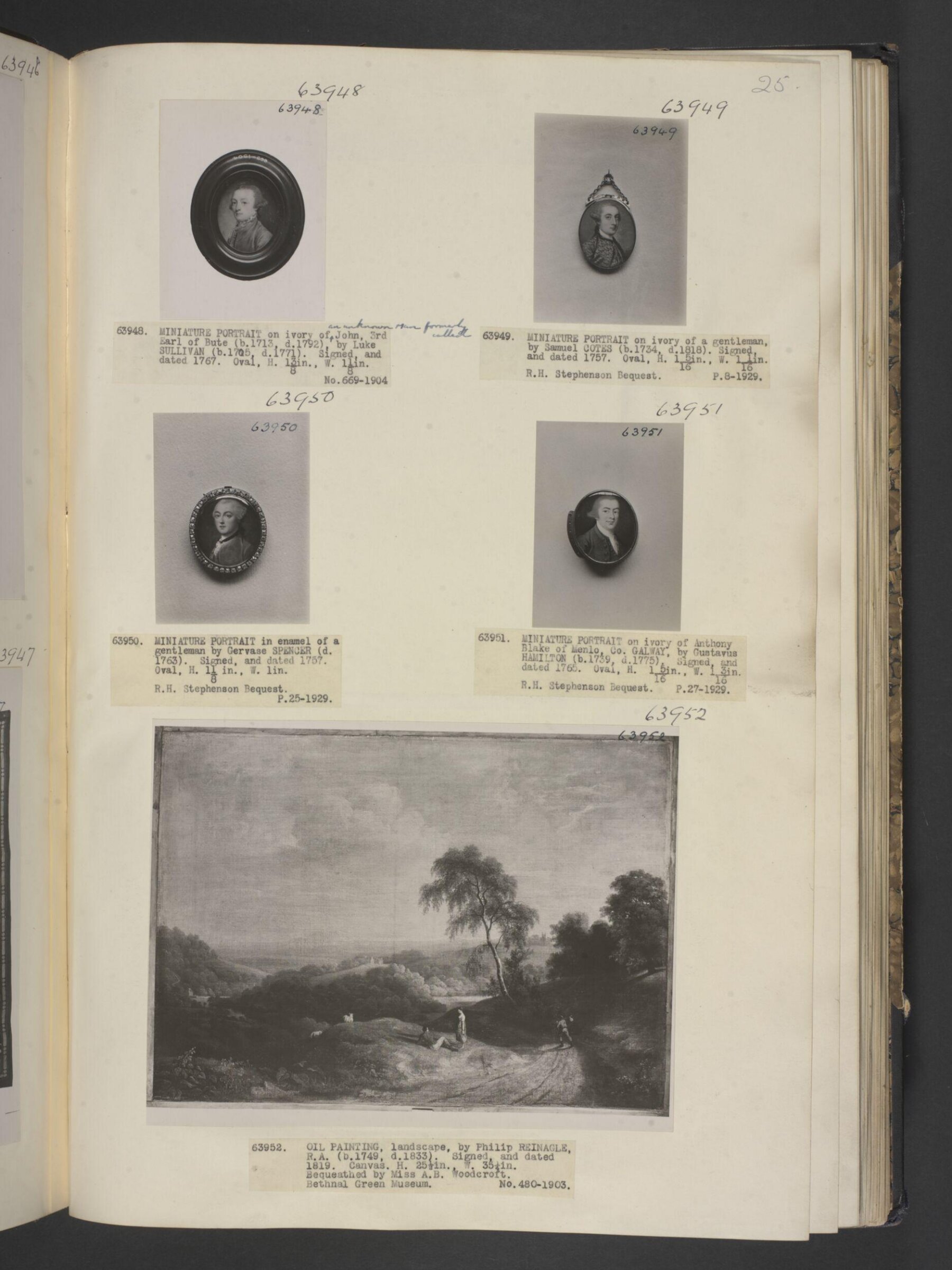 Portrait miniature of an unknown man, Luke Sullivan, 1767