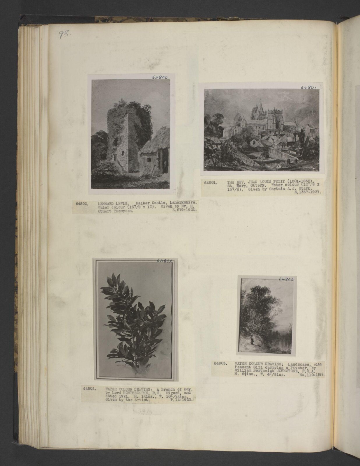 Drawing, Lennard Lewis, 1840