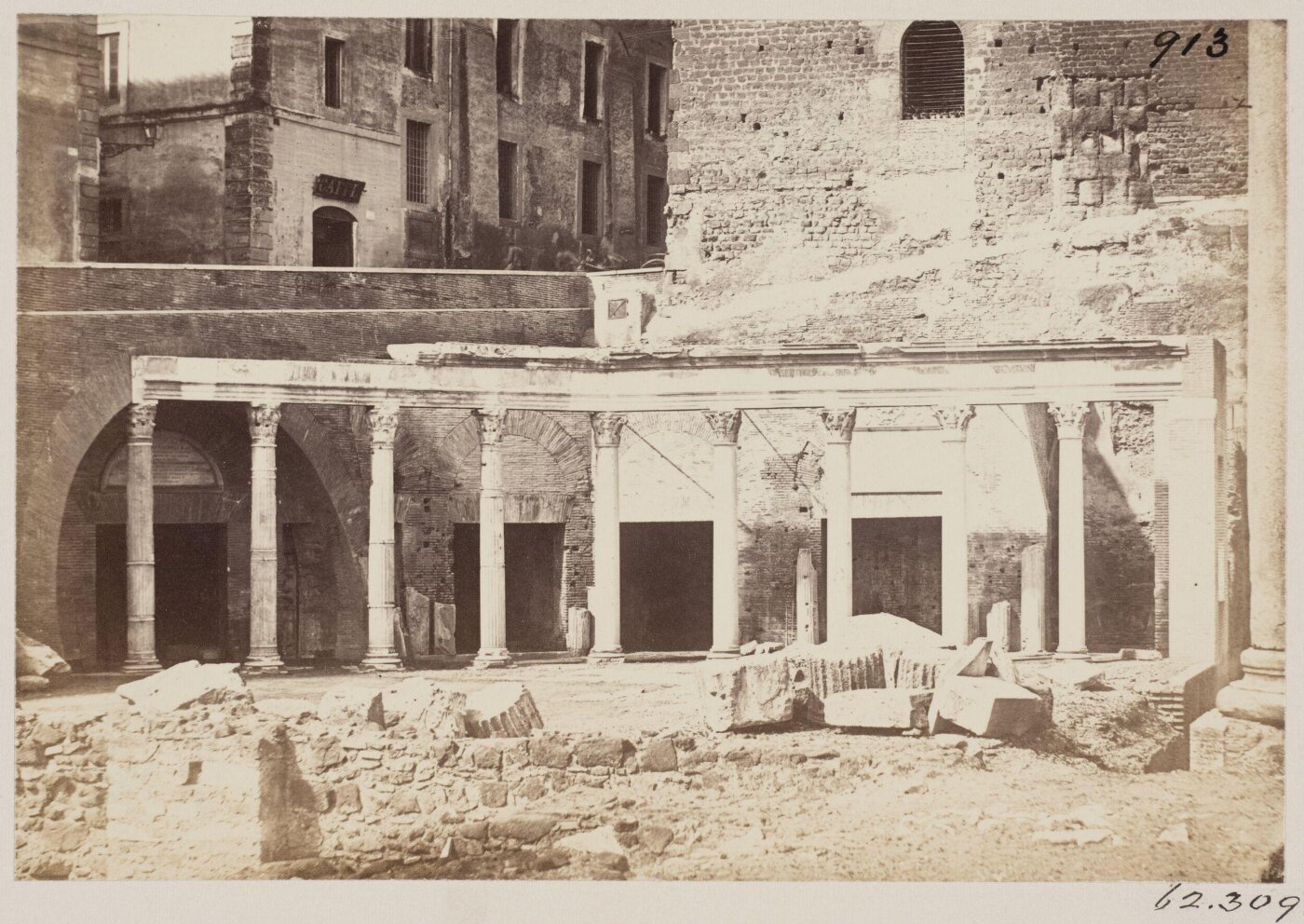 Parker, John Henry, Temples - Colonnade of Temple called Dei Consenti in the Forum Romanum.