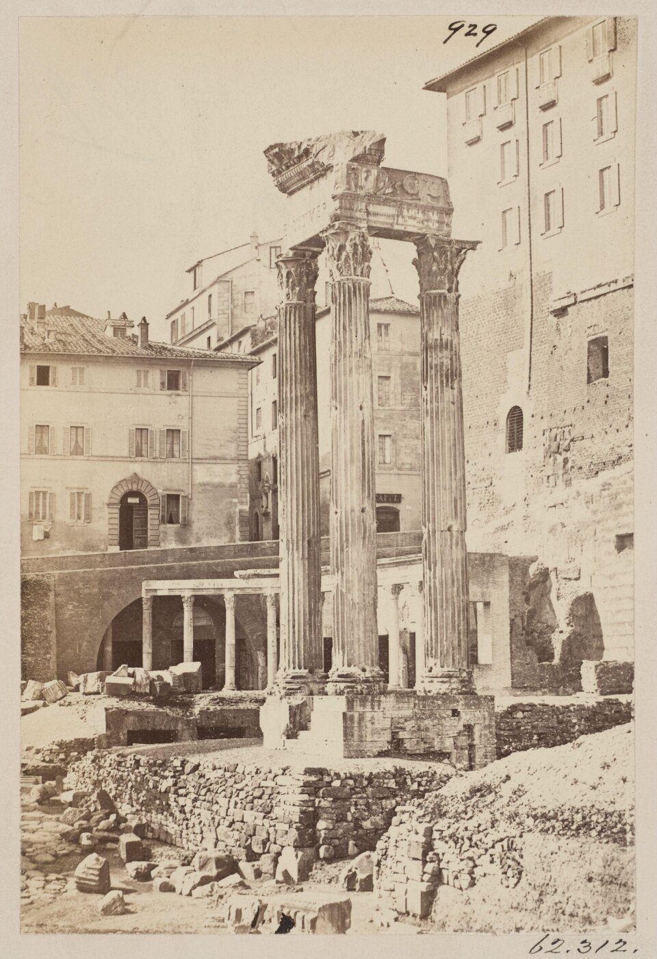 Parker, John Henry, Forum Romanum - Temples of Vespasian and the Dei Consenti in the Clivus Capitolinus.