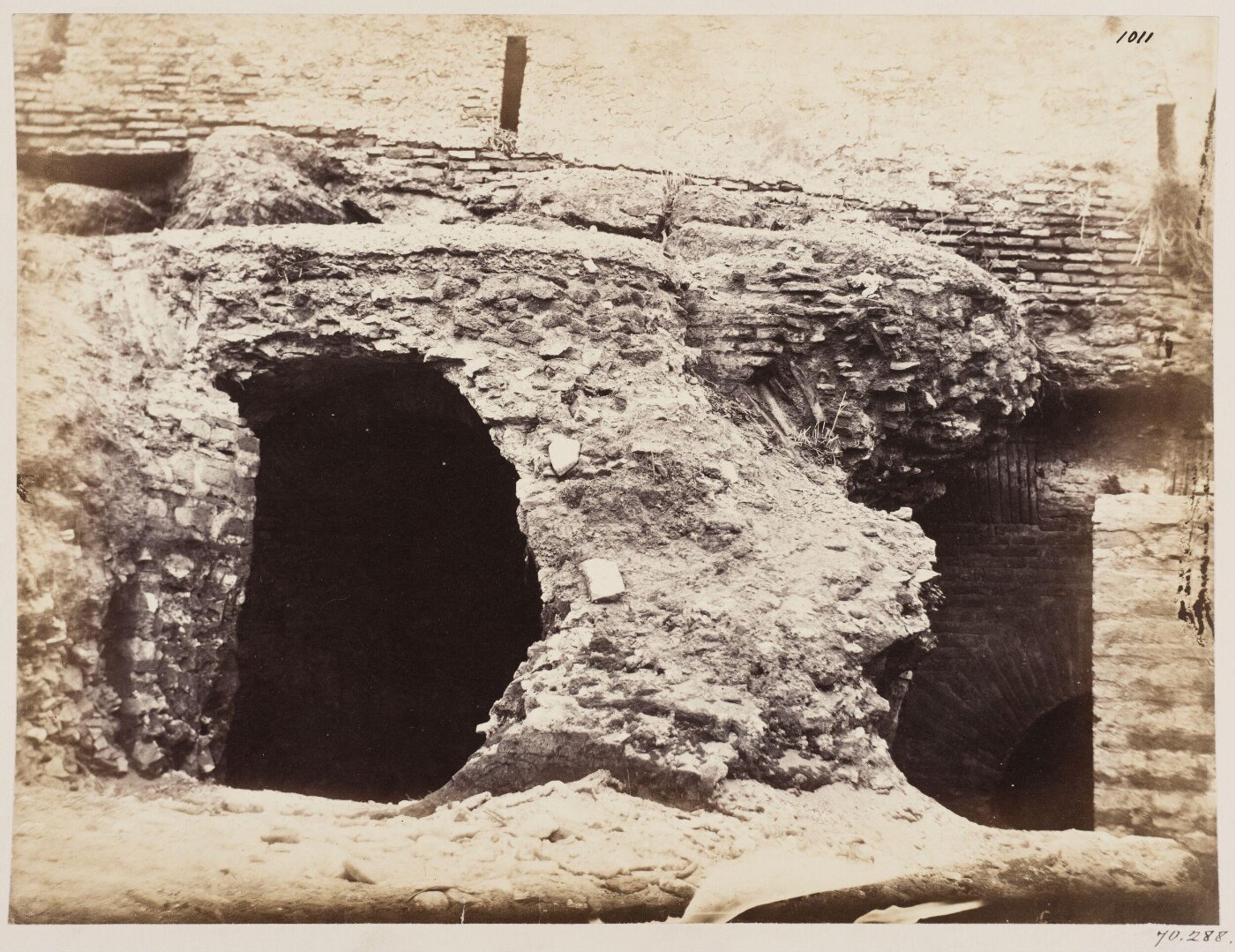 Parker, John Henry, Excavations, 1868 - reservoir and aqueduct of Trajan, on the western slope of the Caelian, near the Porta Capena, in the vineyard of the monks of S. Gregory